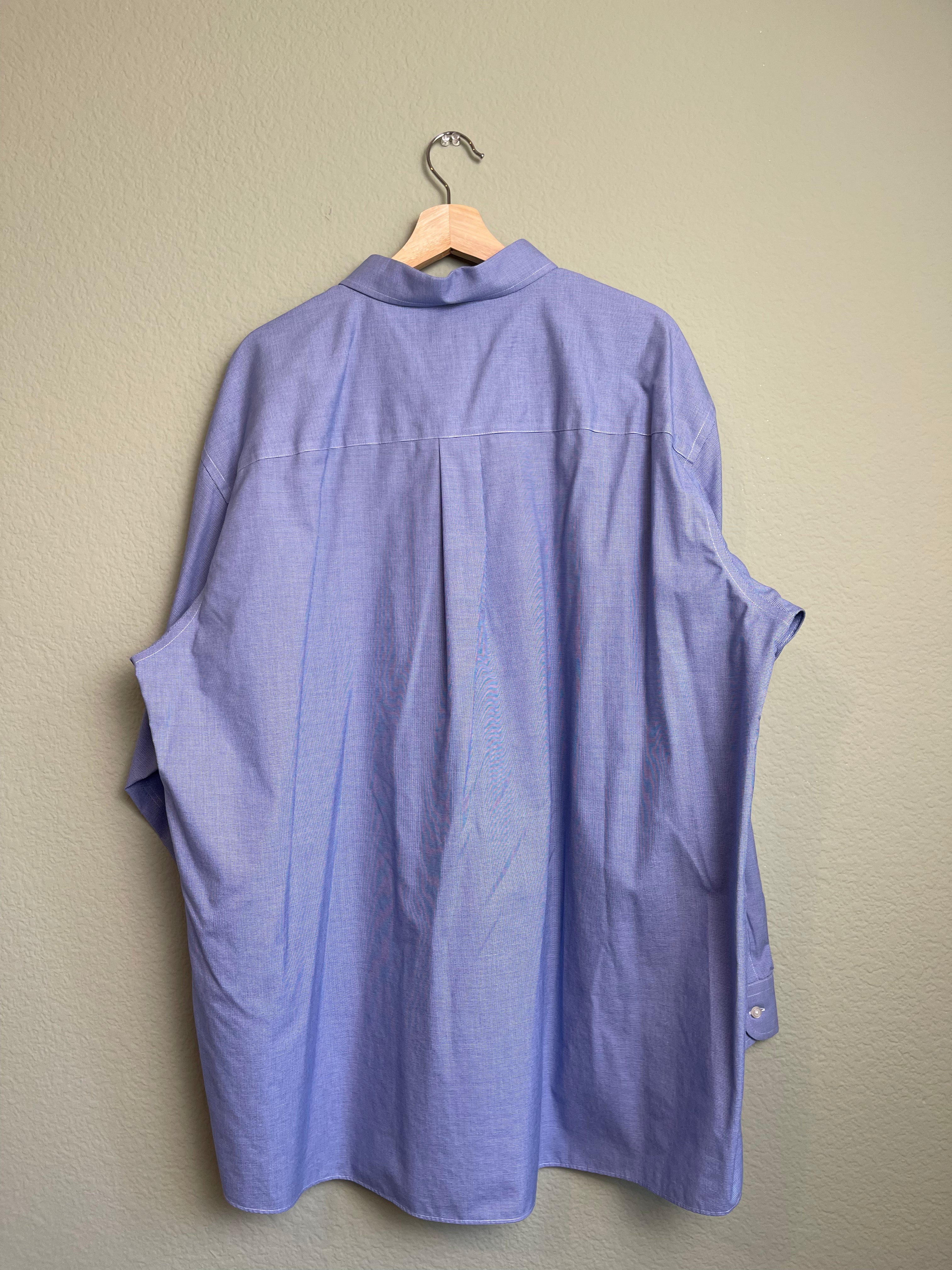 Chic Blue "Menswear" Button Down sz 1x-4x