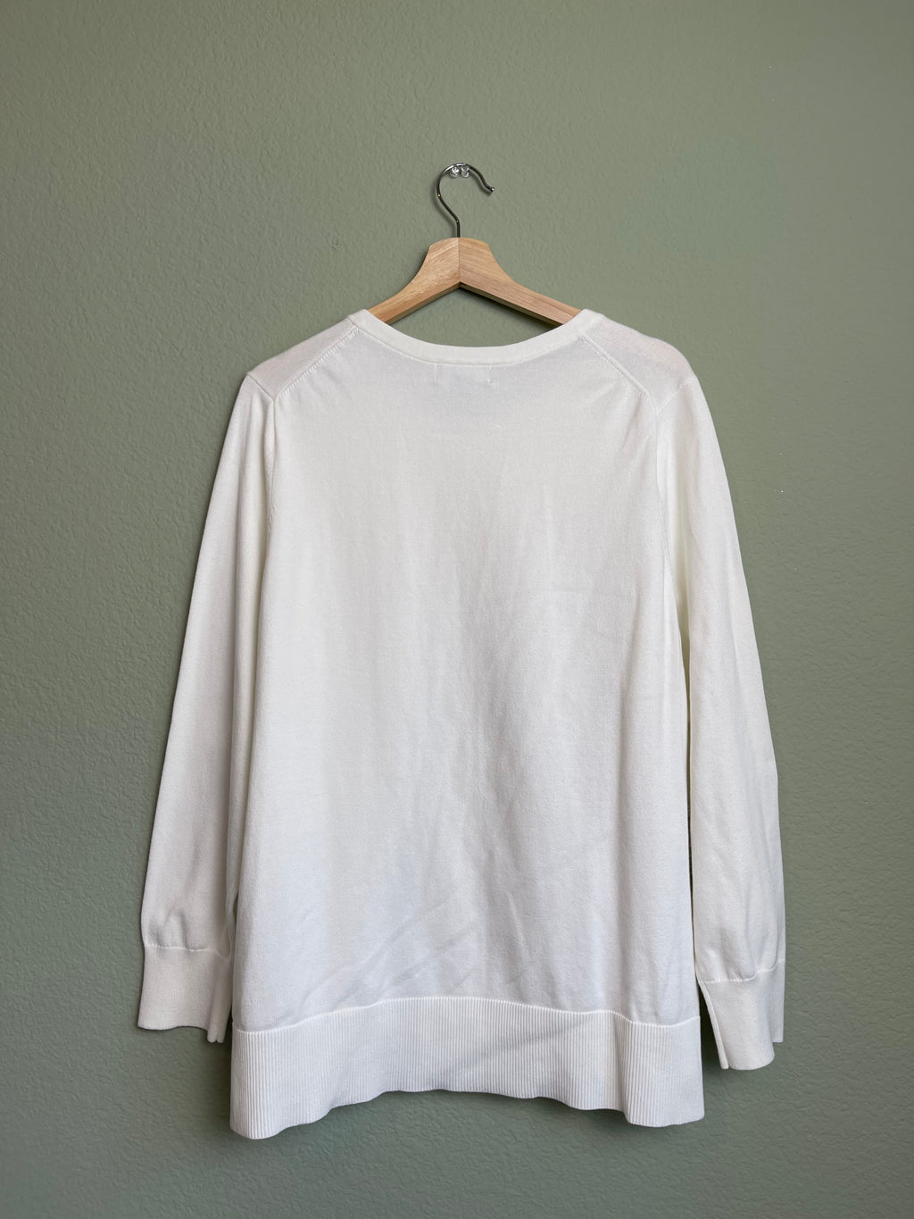 Timeless White Button Front Cardigan sz 2x