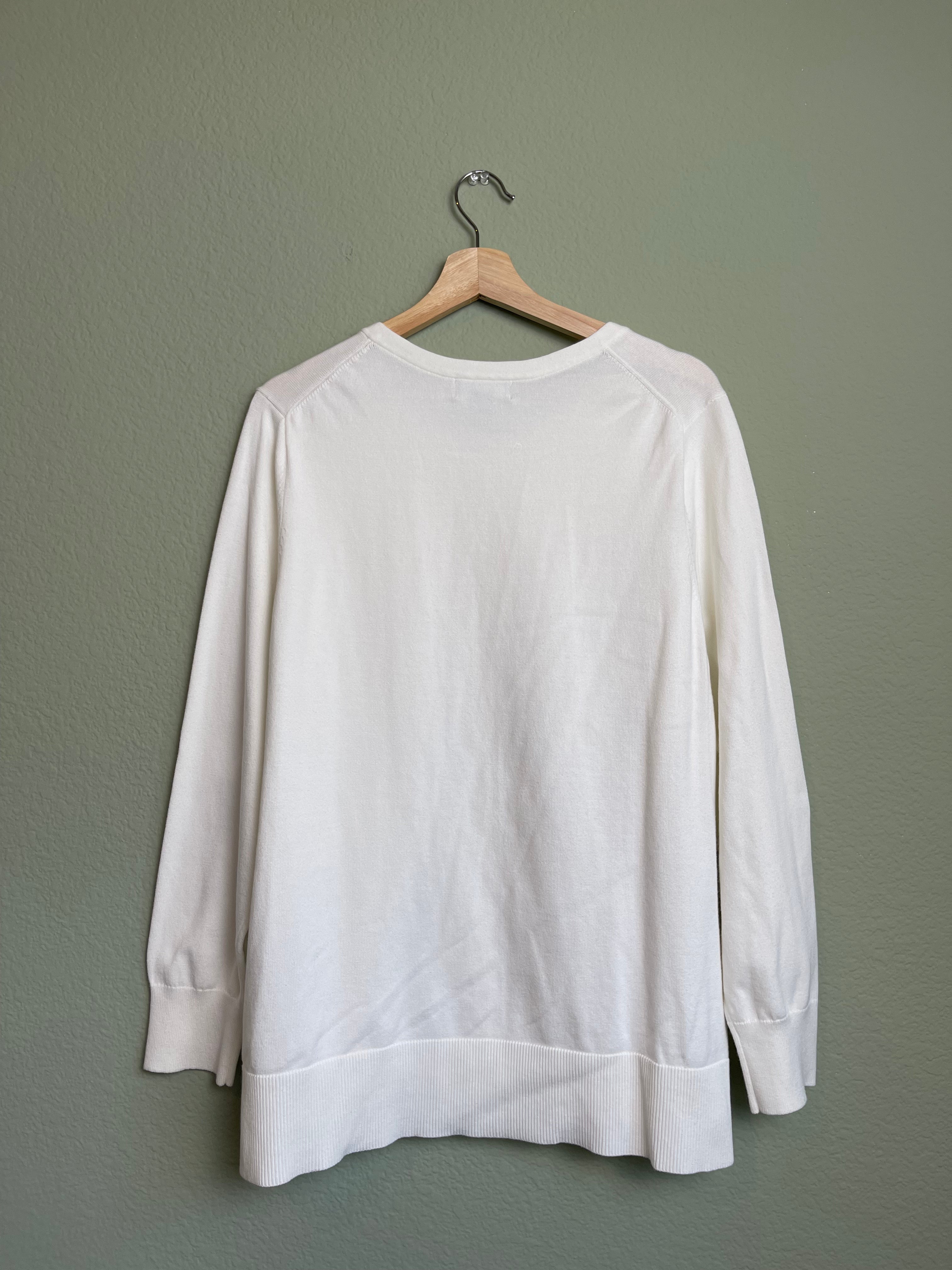 Timeless White Button Front Cardigan sz 2x