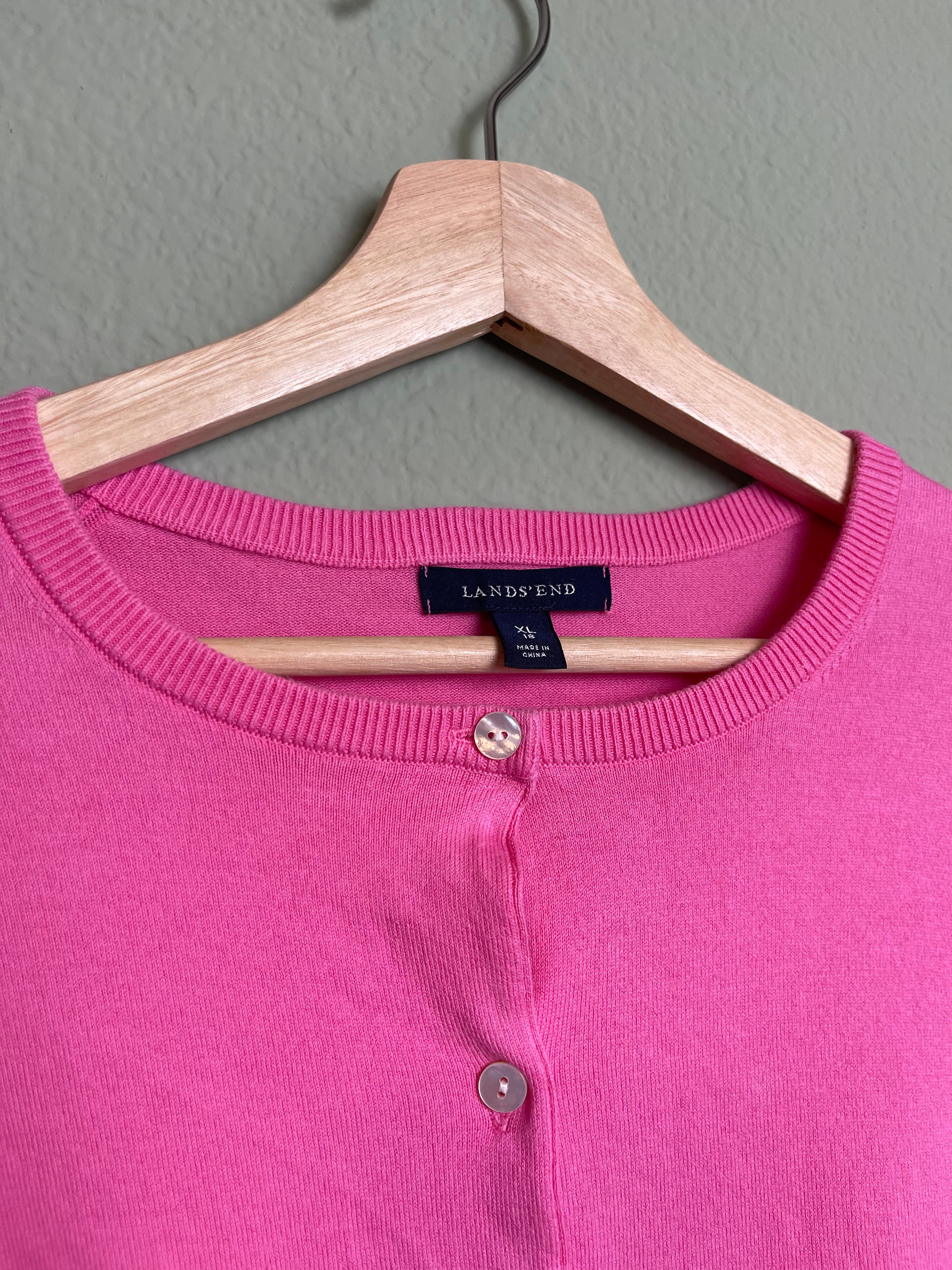 Classic Pink High Neck Cardigan sz xl