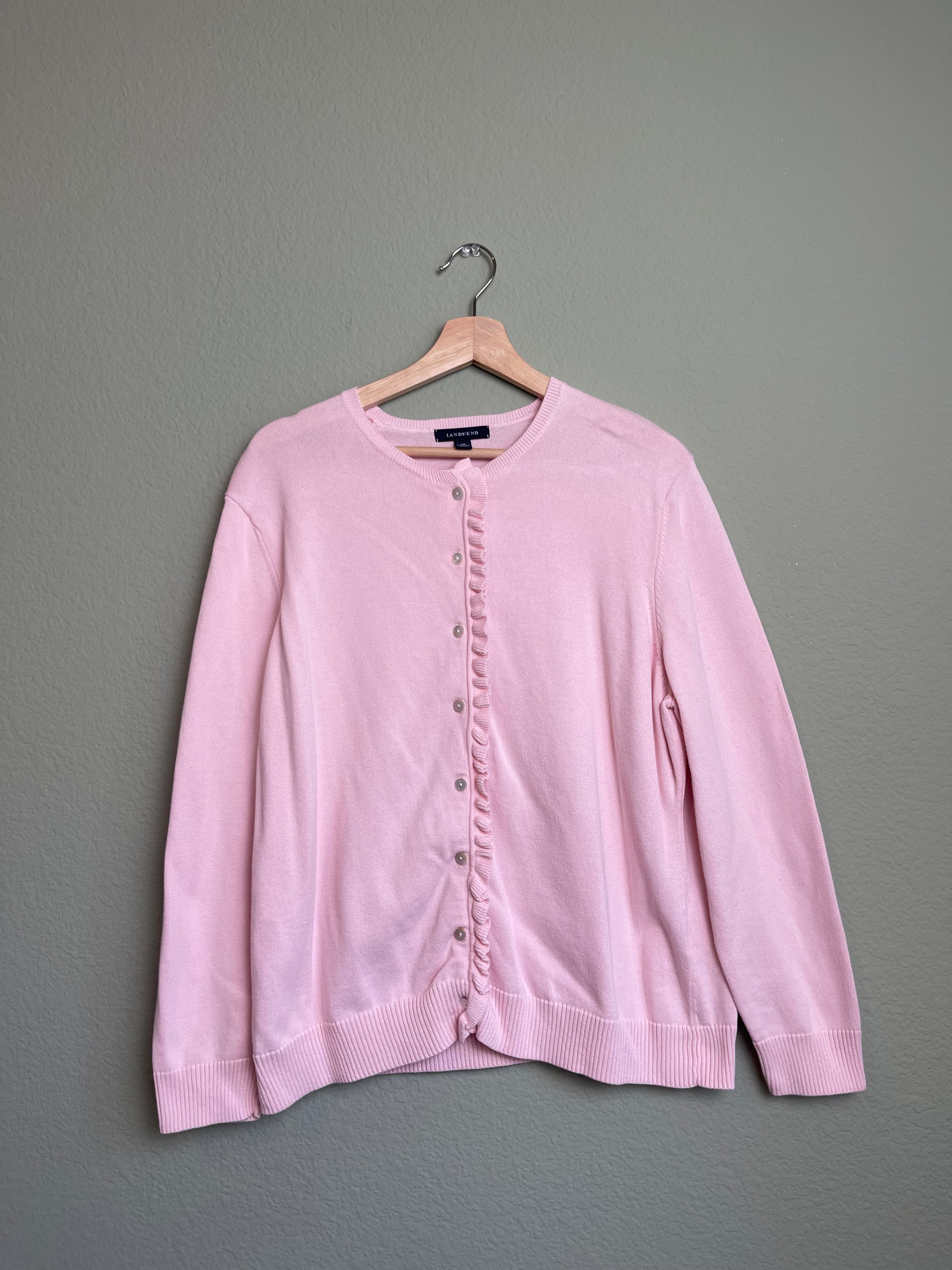 Dusty Light Pink Supima Cotton Cardigan sz 1x