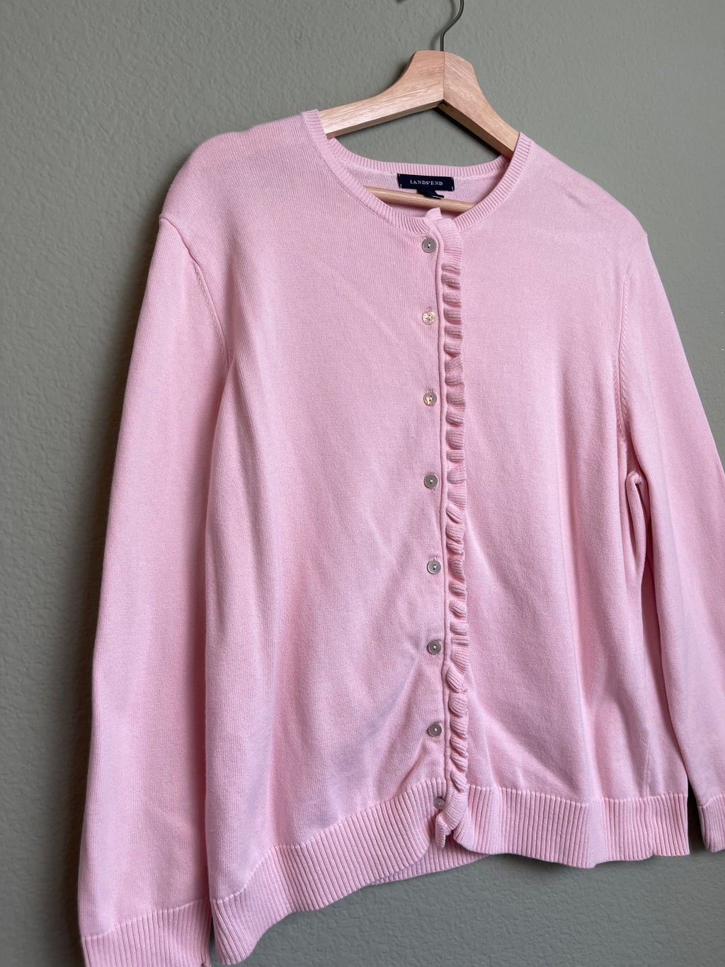 Dusty Light Pink Supima Cotton Cardigan sz 1x