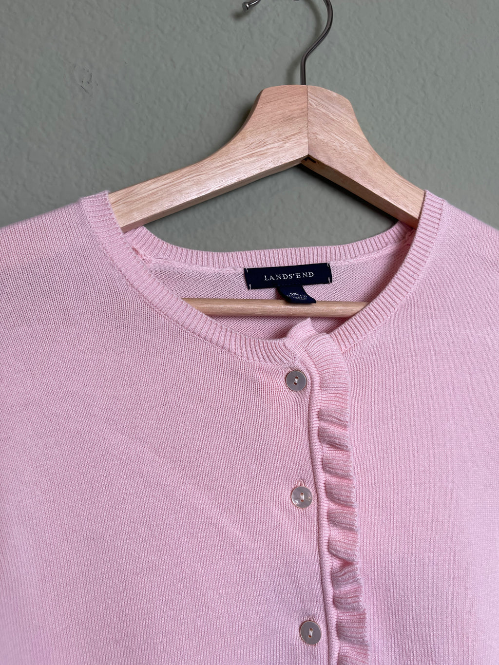 Dusty Light Pink Supima Cotton Cardigan sz 1x