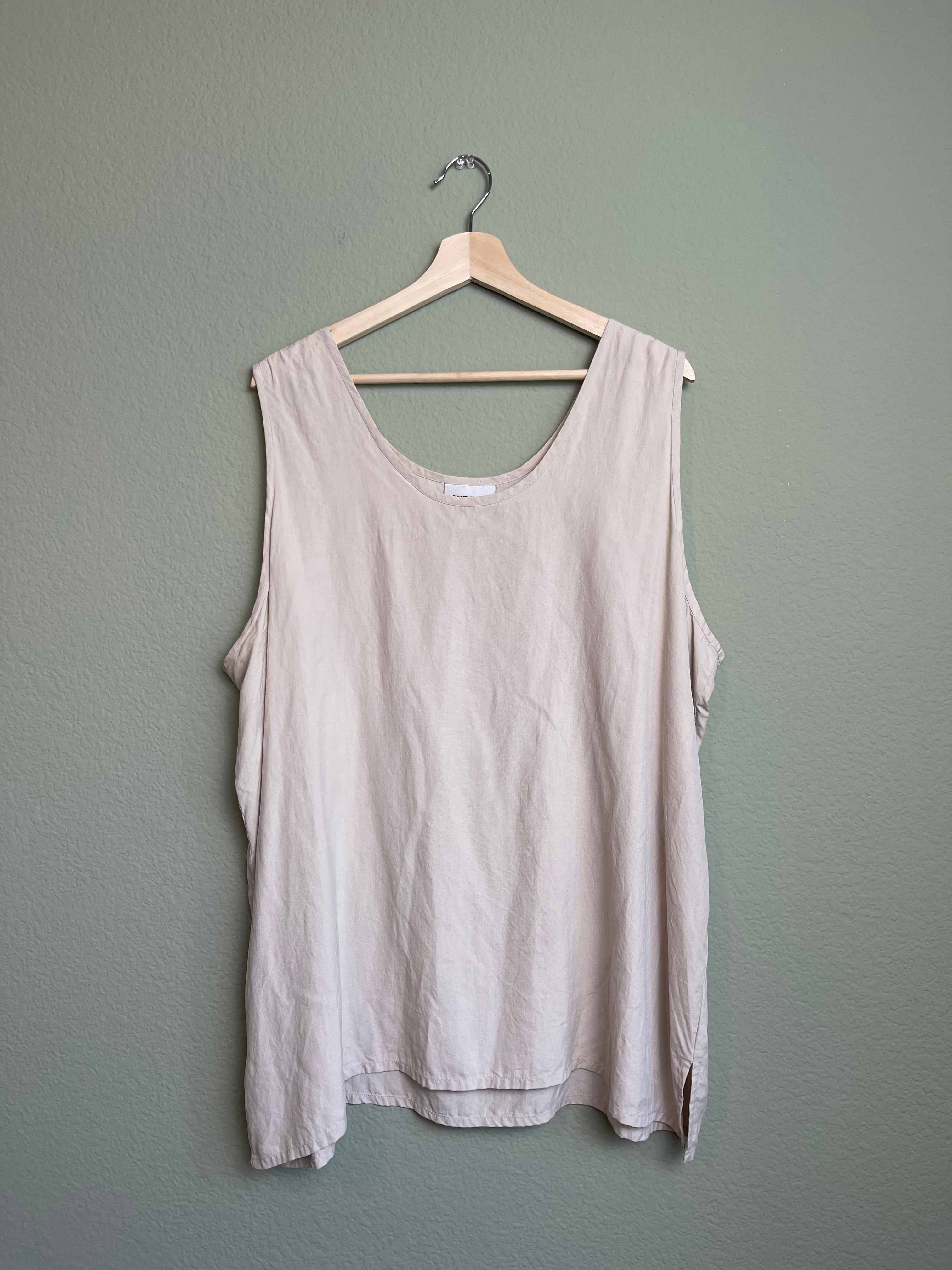 Vintage Silk Tank Top Blouse sz 1x-2x