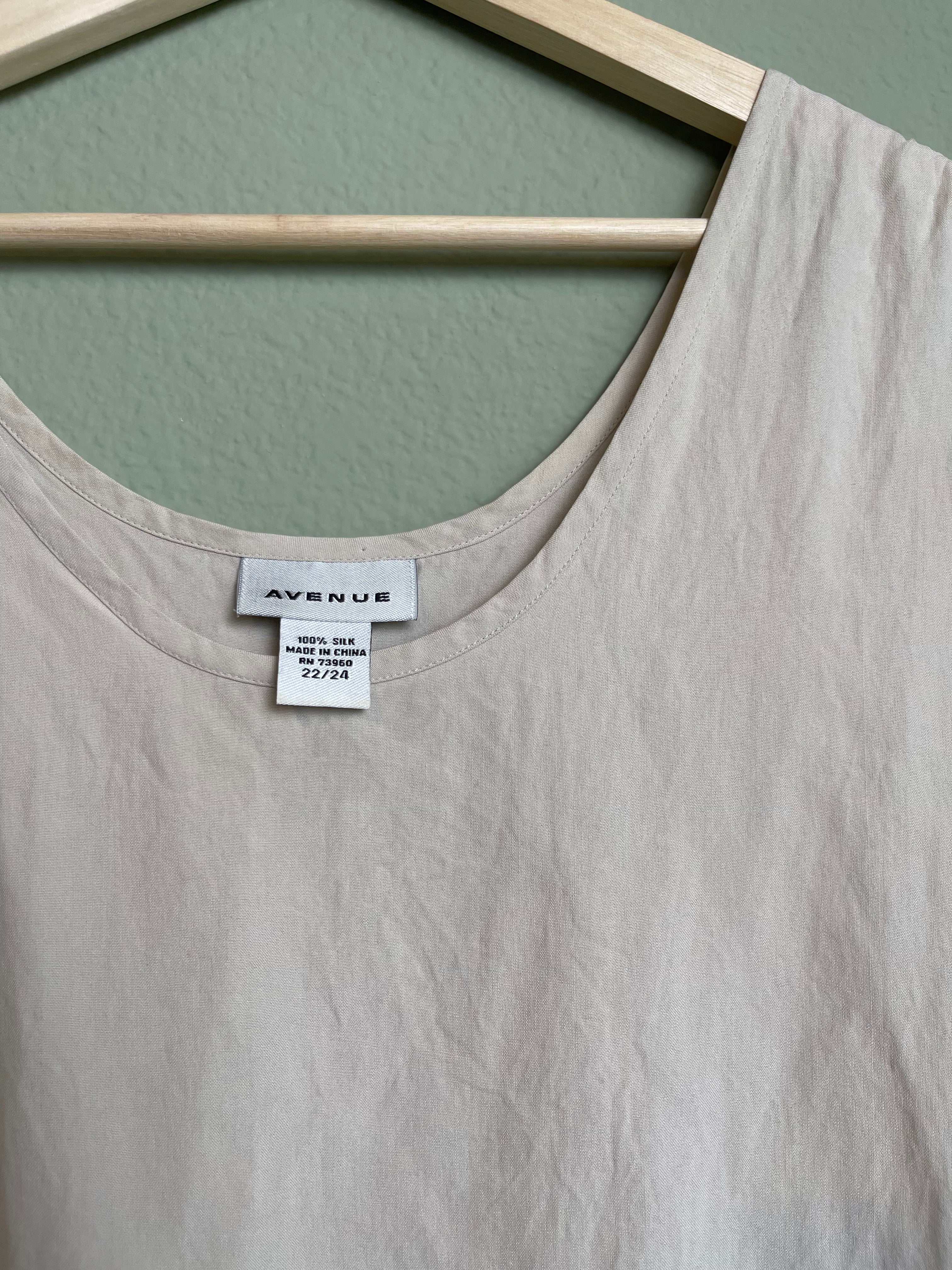Vintage Silk Tank Top Blouse sz 1x-2x