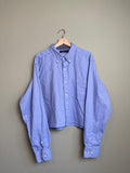 Boxy Crop "Menswear" Button Down sz xl-3x