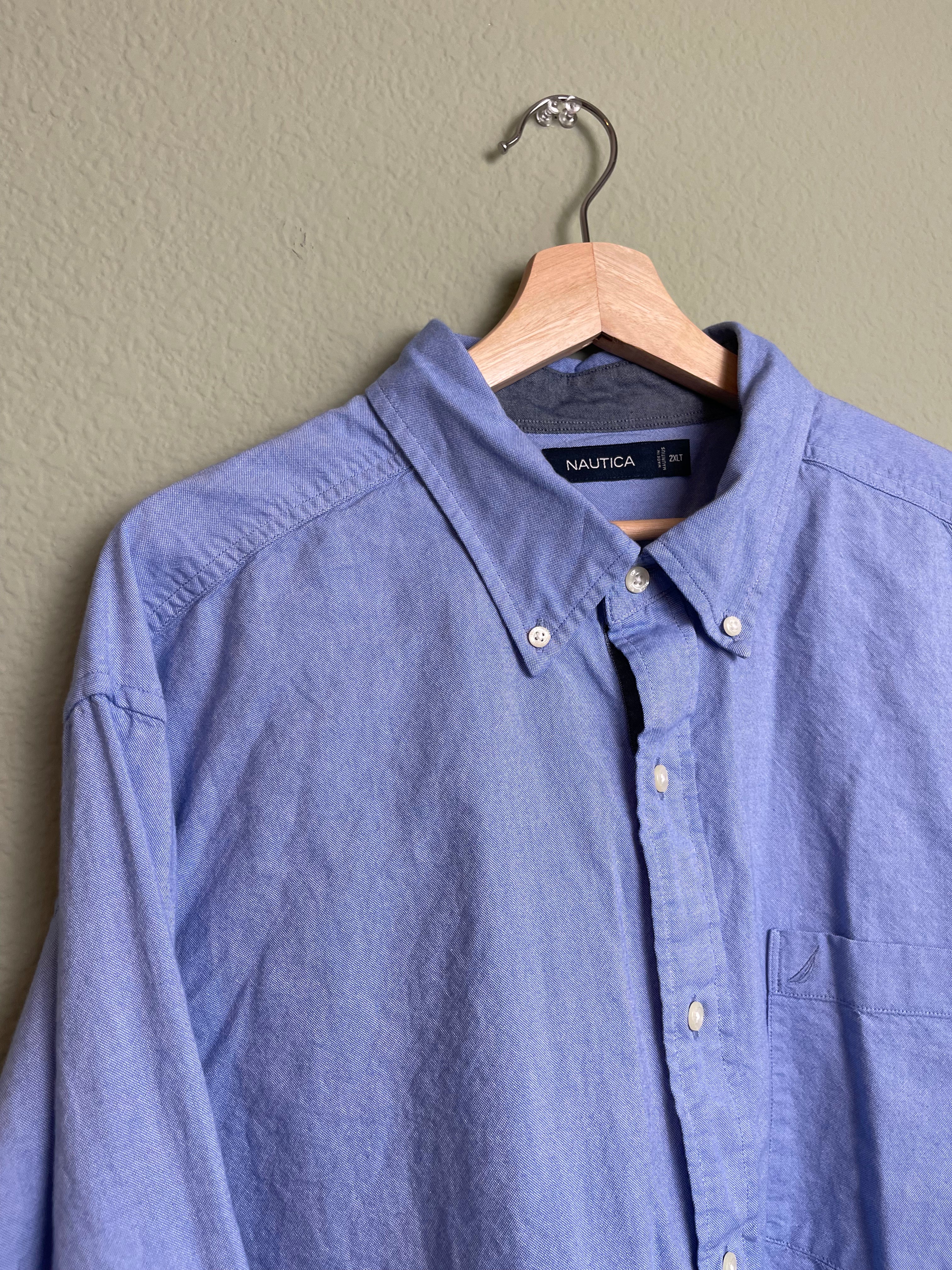 Boxy Crop "Menswear" Button Down sz xl-3x