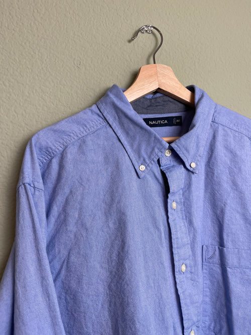 Boxy Crop "Menswear" Button Down sz xl-3x