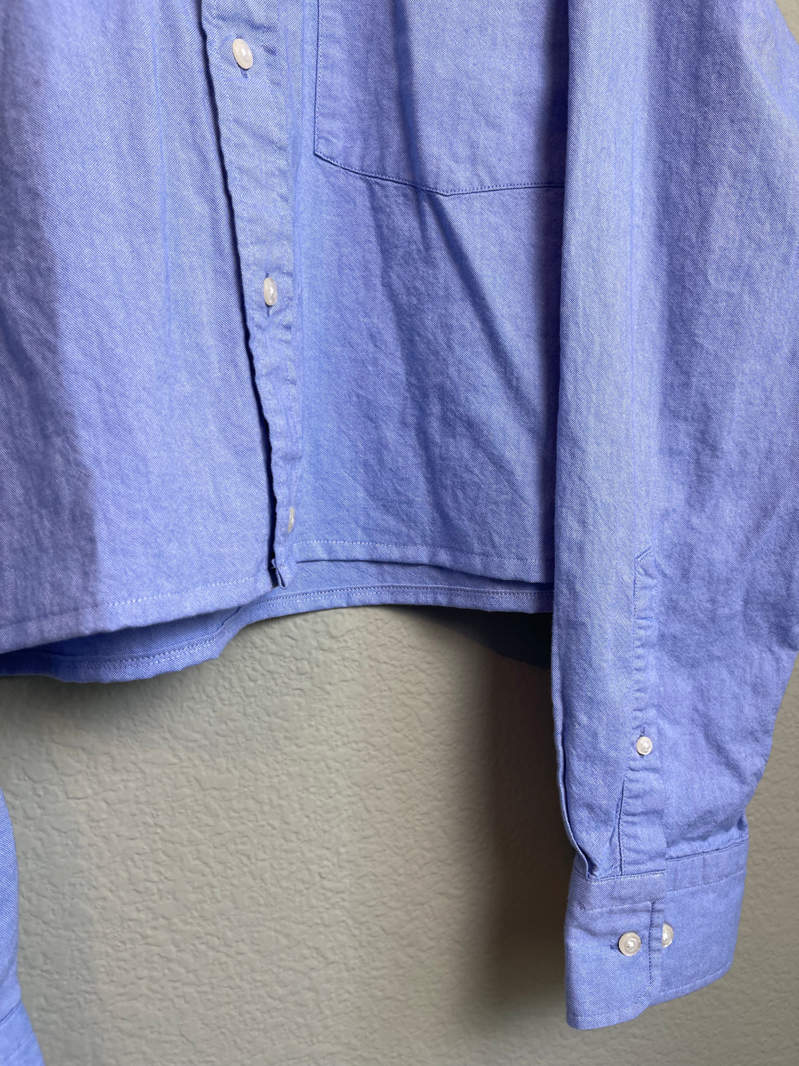 Boxy Crop "Menswear" Button Down sz xl-3x