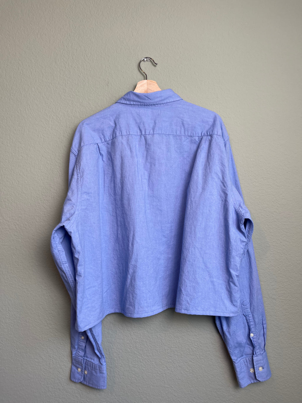 Boxy Crop "Menswear" Button Down sz xl-3x