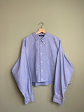 Classic Blue Vintage Cropped Button down sz xl-3x