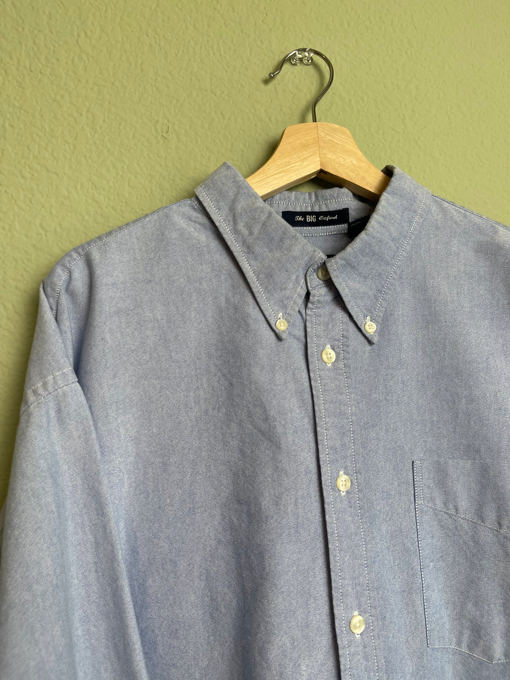Classic Blue Vintage Cropped Button down sz xl-3x