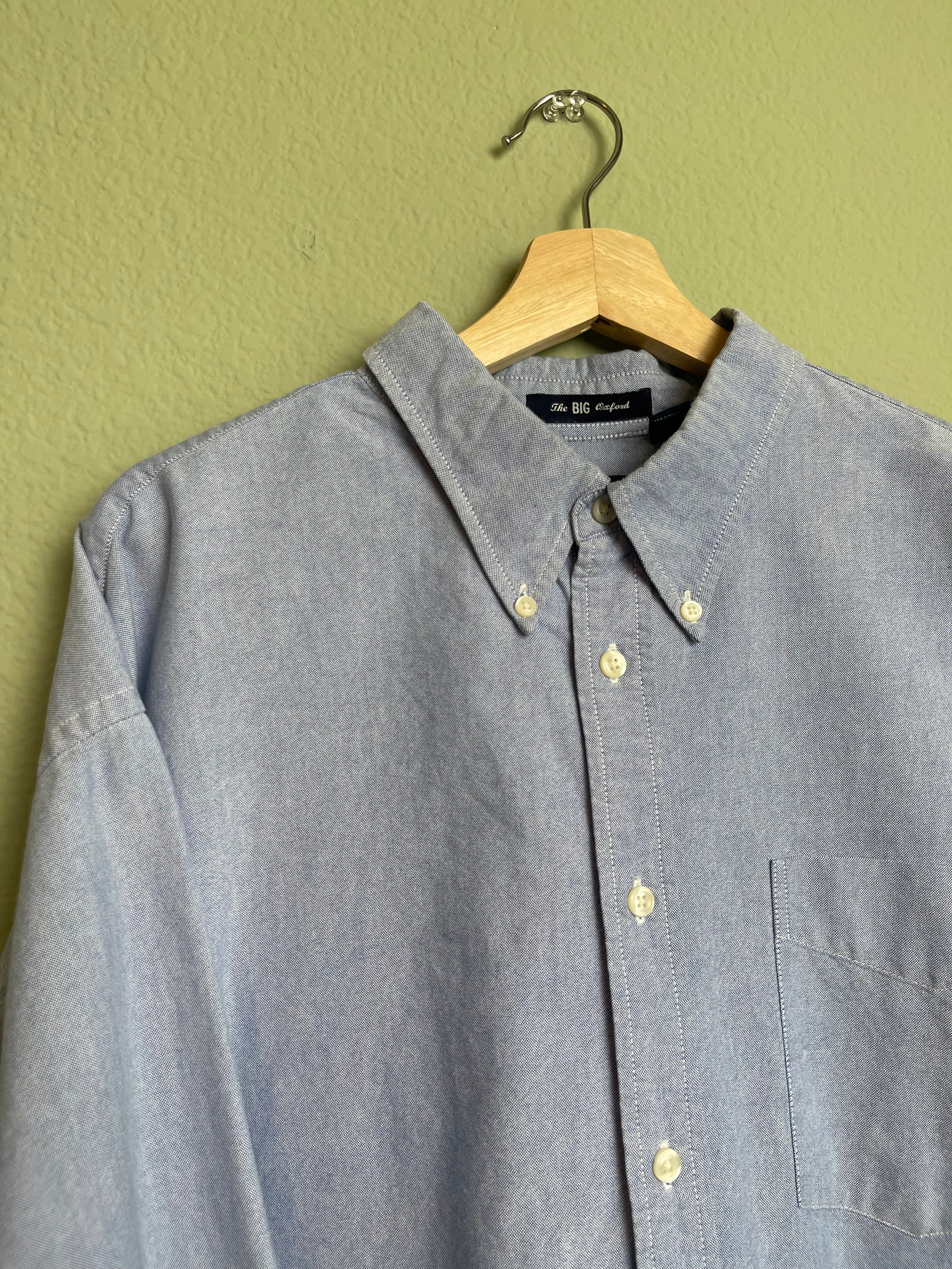 Classic Blue Vintage Cropped Button down sz xl-3x
