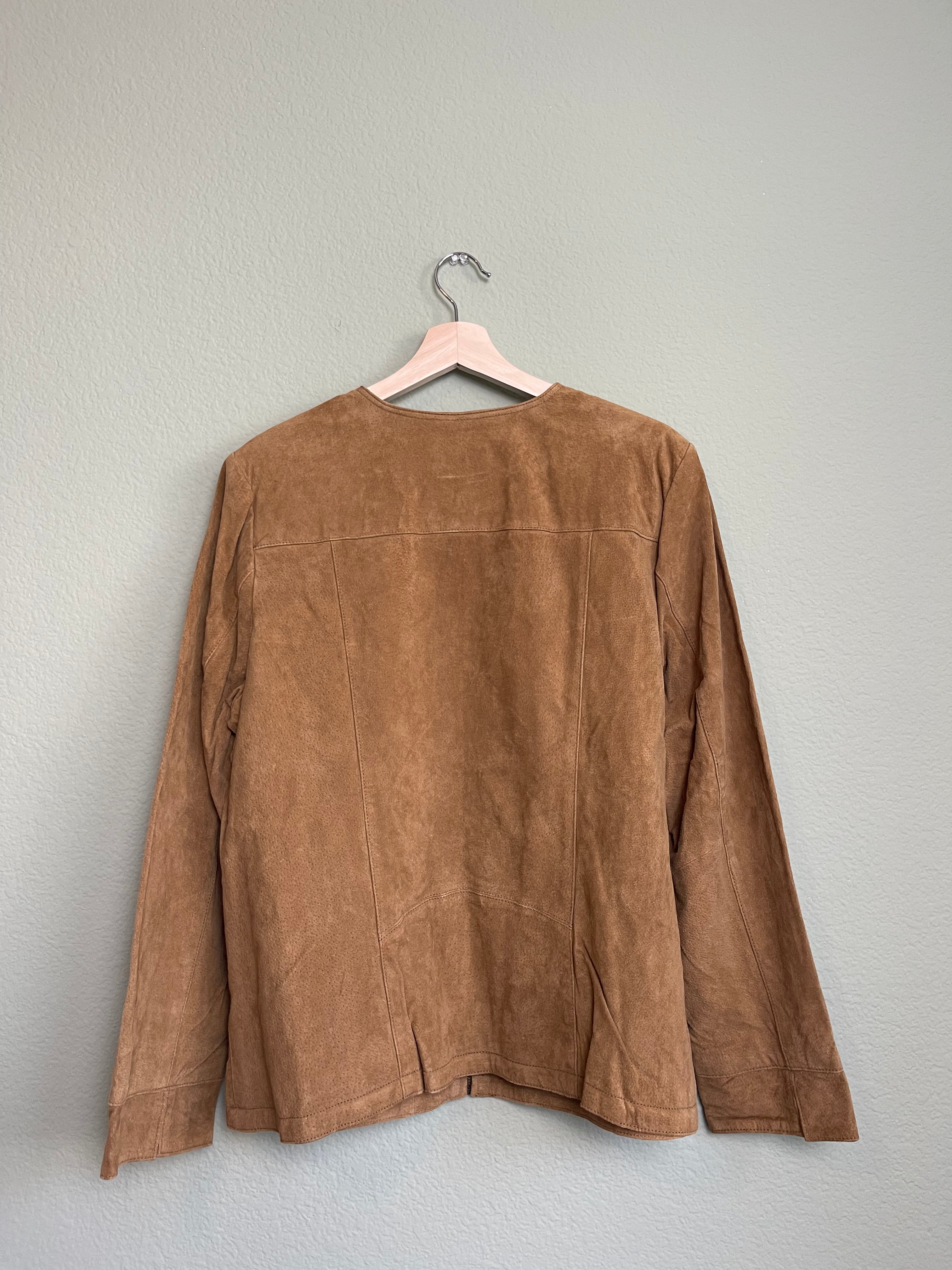 Retro Fringe Suede Leather Jacket sz xl