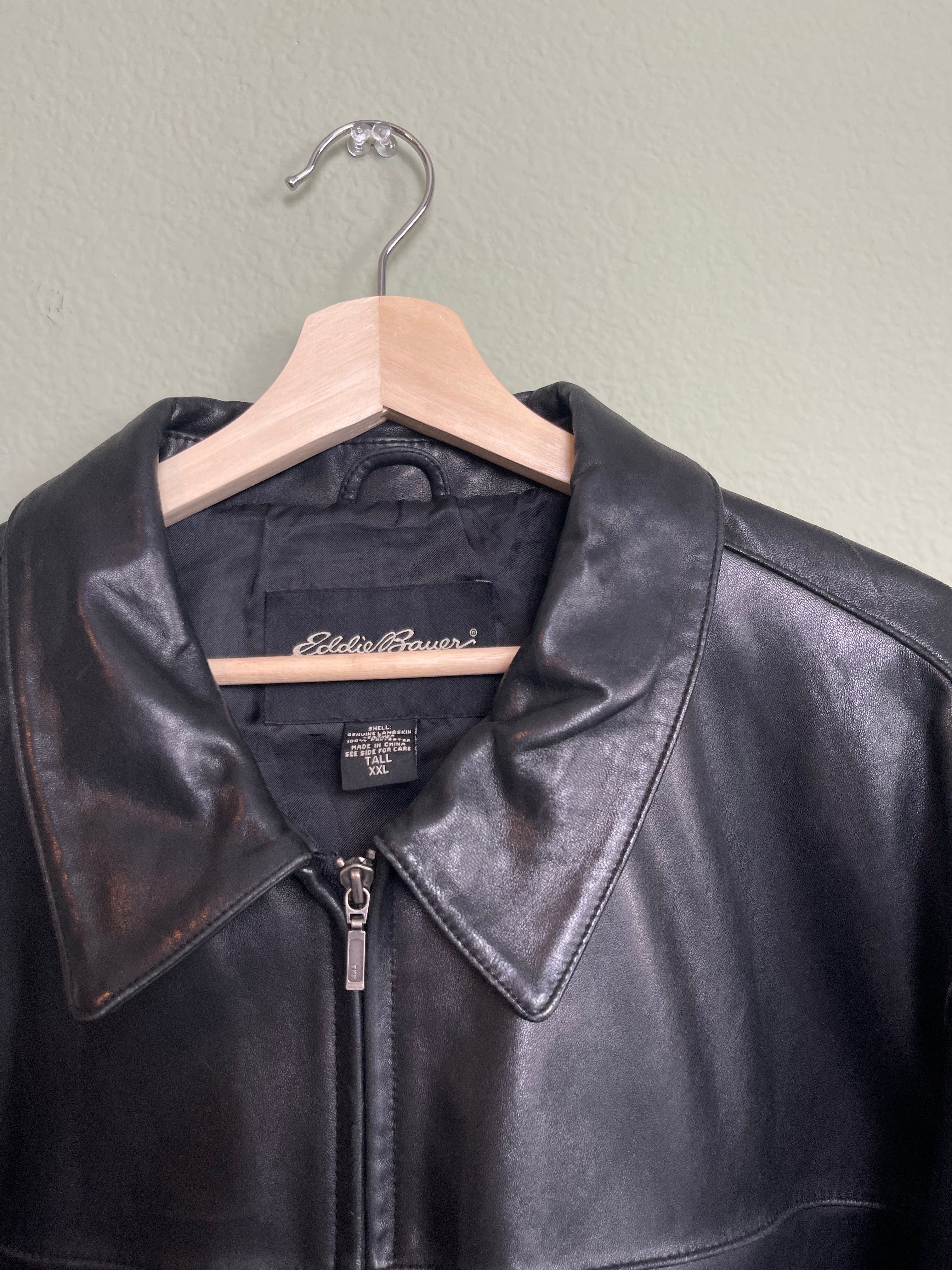 Vintage Eddie Bauer Menswear Leather Jacket sz xxl
