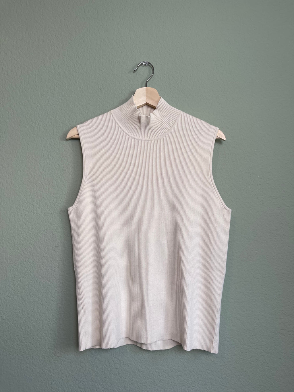 Vintage Jones New York Cotton Ribbed Mock Neck sz xl-2x