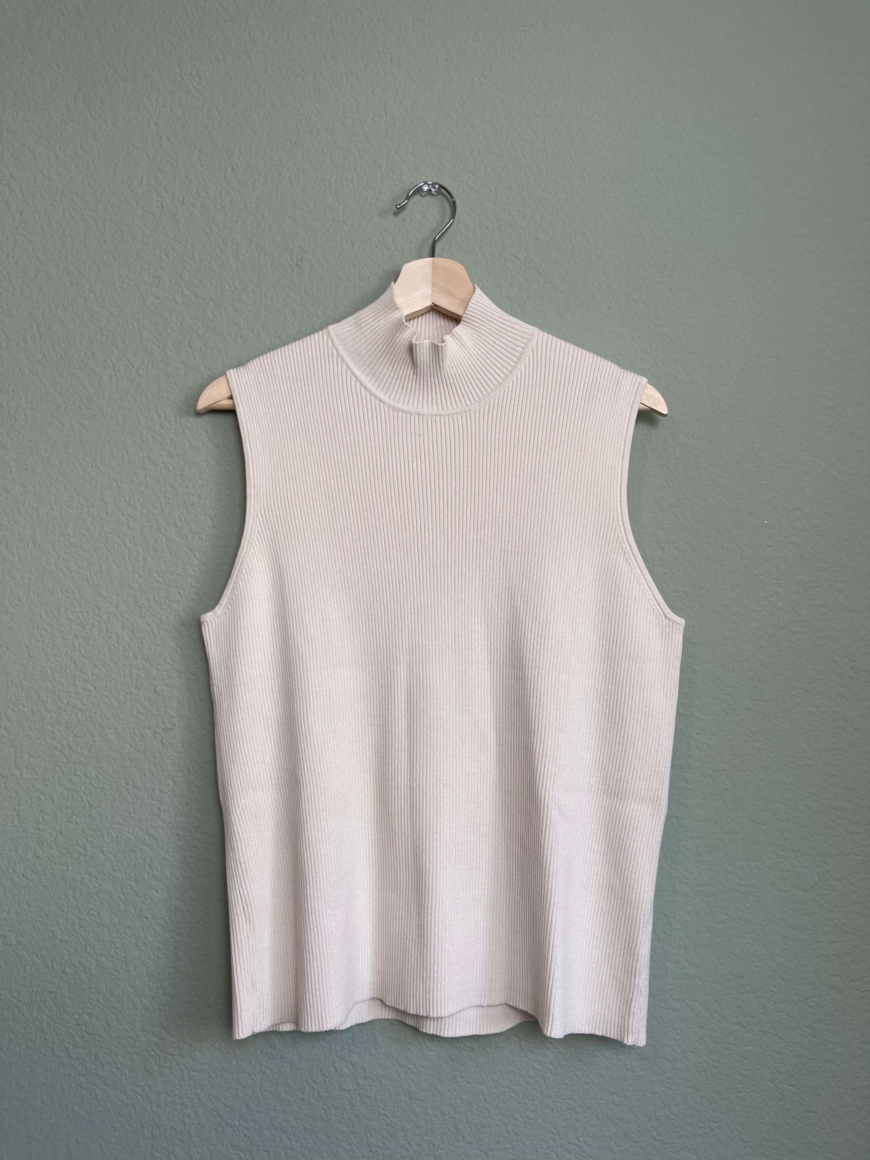 Vintage Jones New York Cotton Ribbed Mock Neck sz xl-2x
