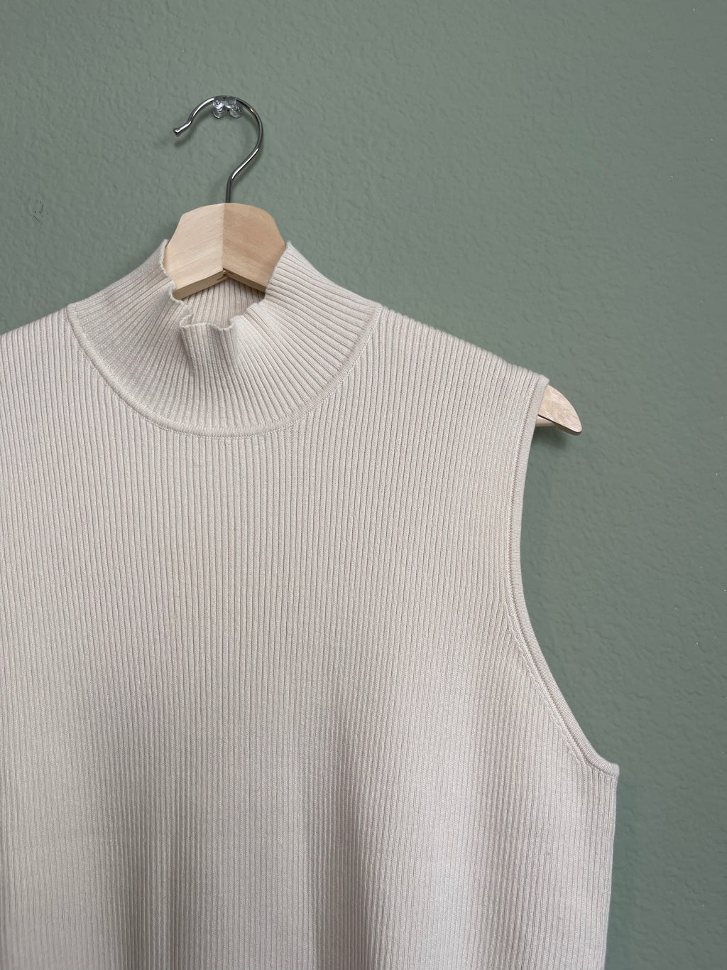 Vintage Jones New York Cotton Ribbed Mock Neck sz xl-2x