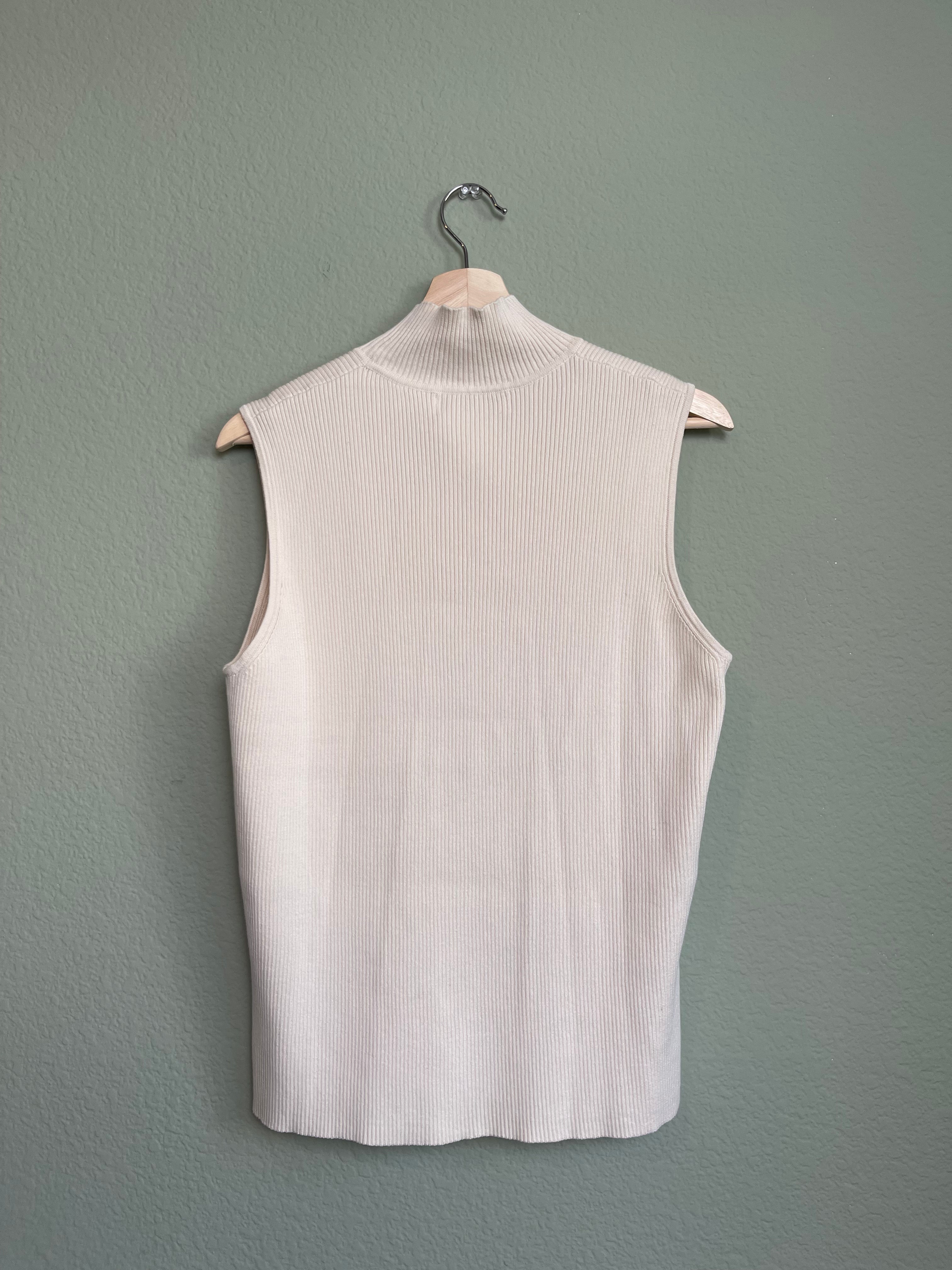 Vintage Jones New York Cotton Ribbed Mock Neck sz xl-2x