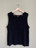 Vintage Black Textured Top sz xl-2x