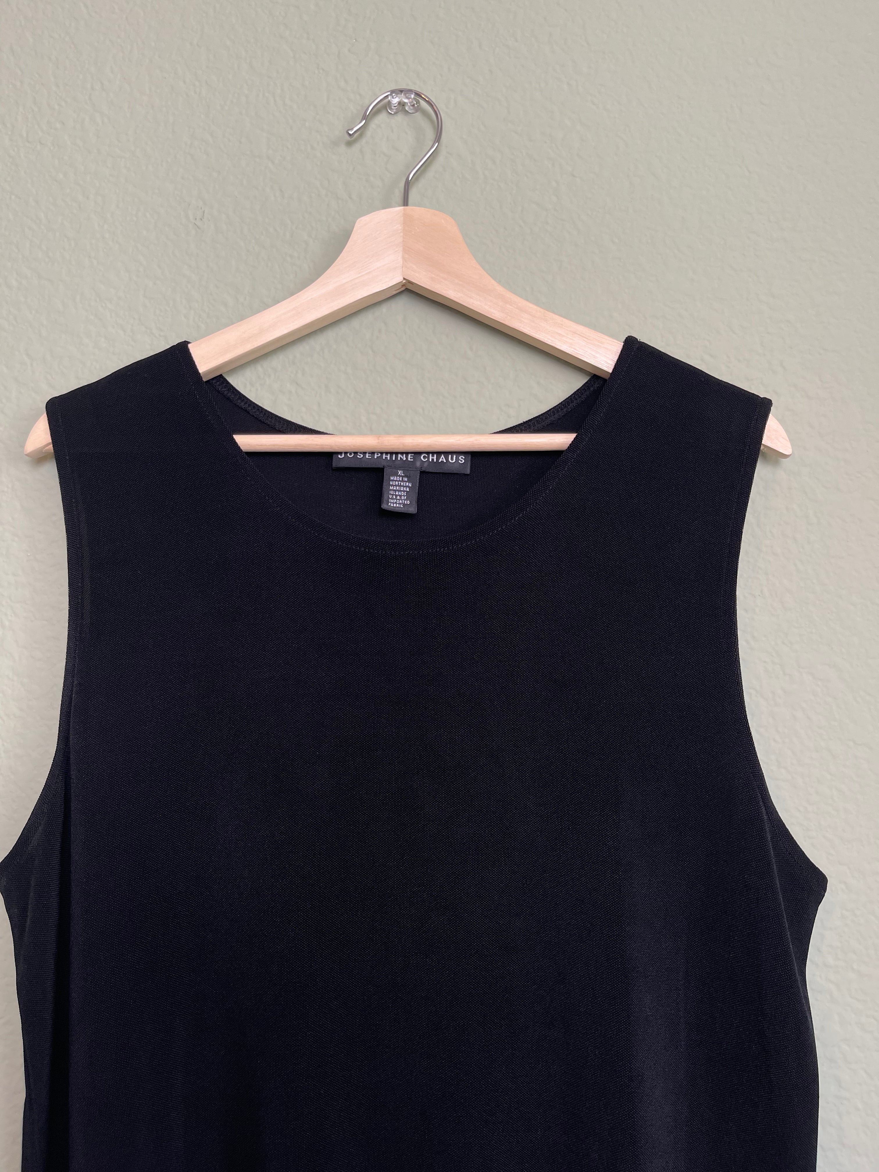 Vintage Black Textured Top sz xl-2x
