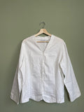 Retro Button Front Cotton Long Sleeve Blouse sz xl-1x