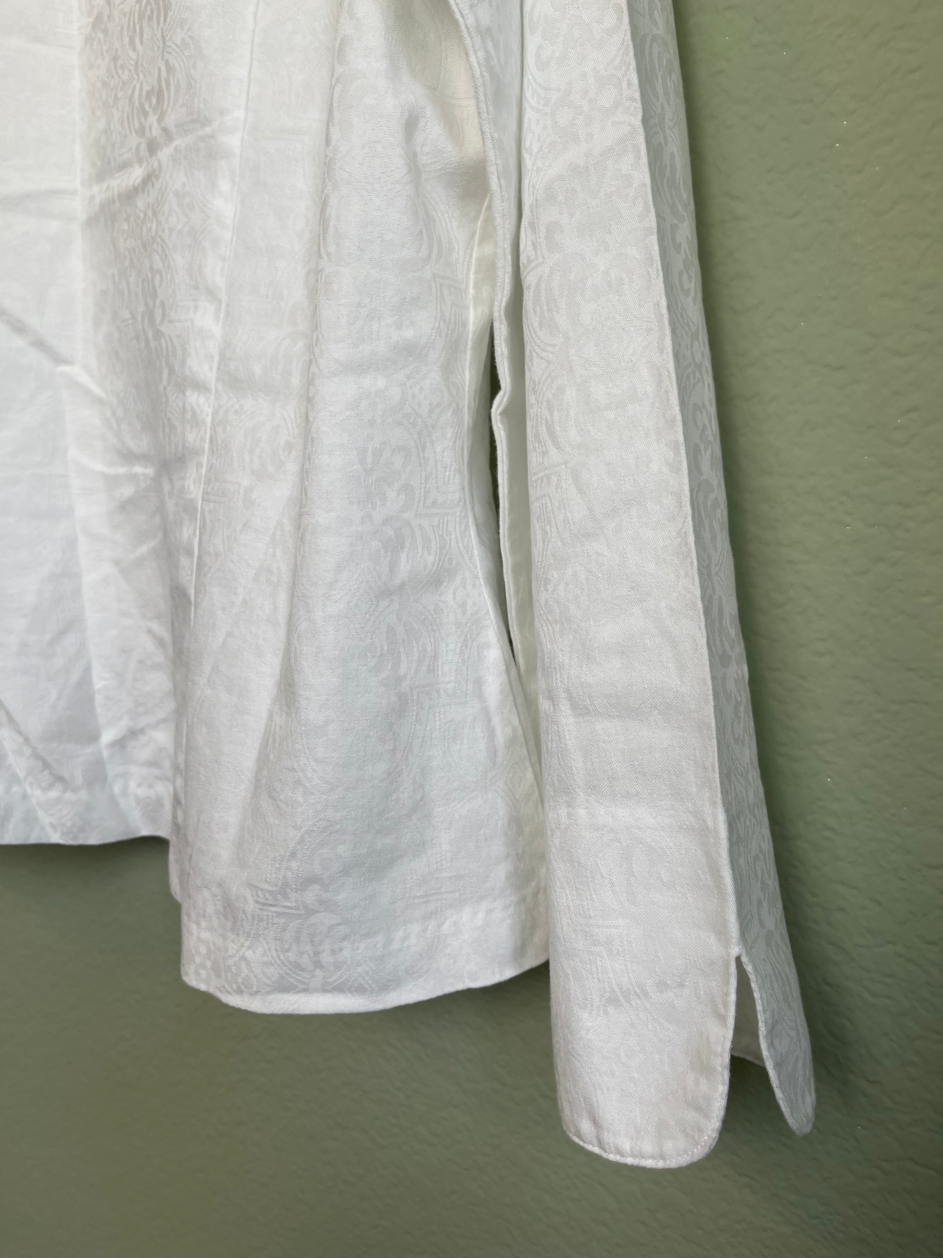 Retro Button Front Cotton Long Sleeve Blouse sz xl-1x