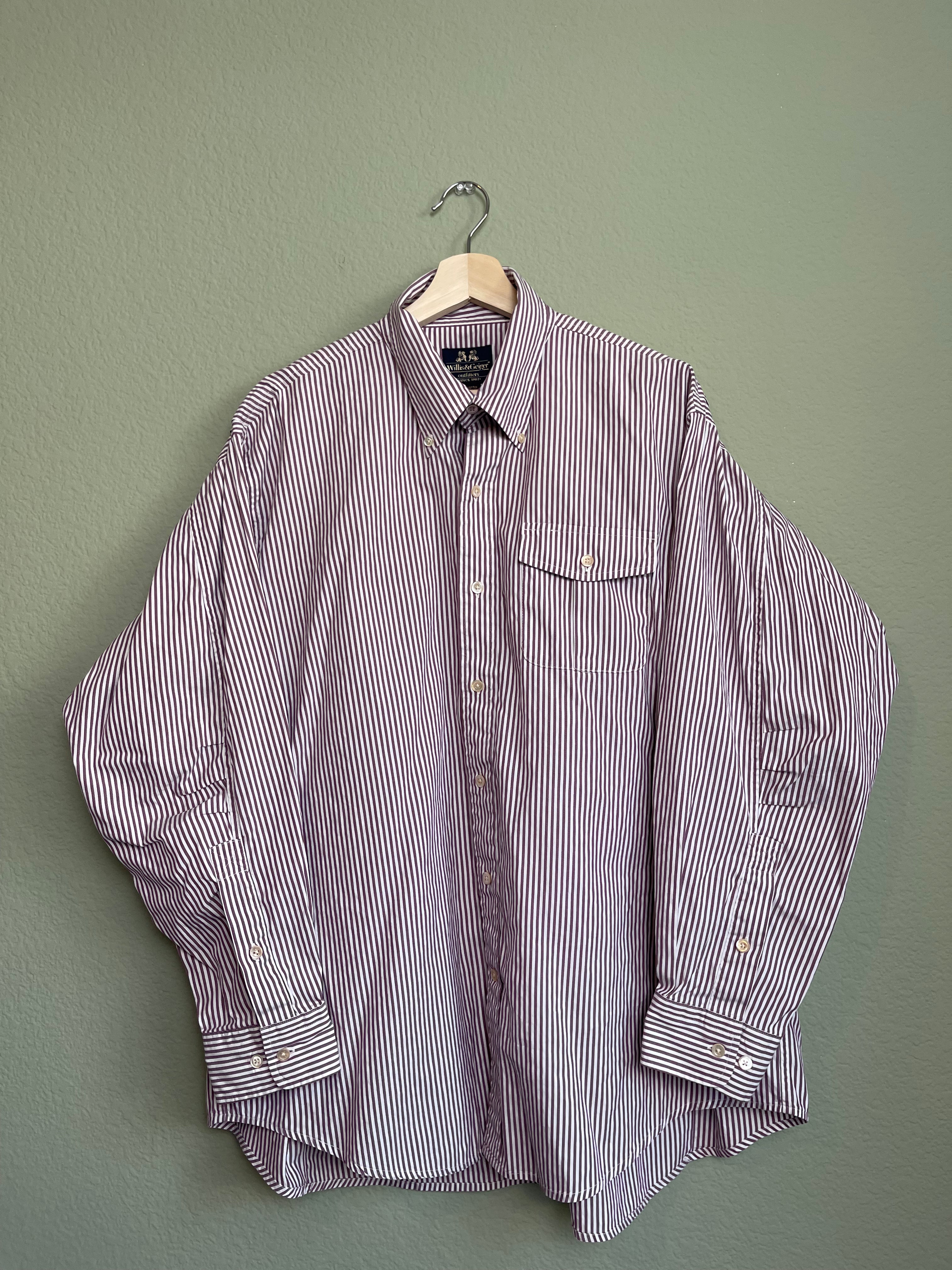 Vintage Striped Menswear Button Down sz xl-1x