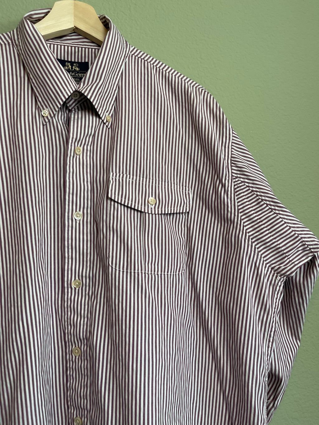 Vintage Striped Menswear Button Down sz xl-1x