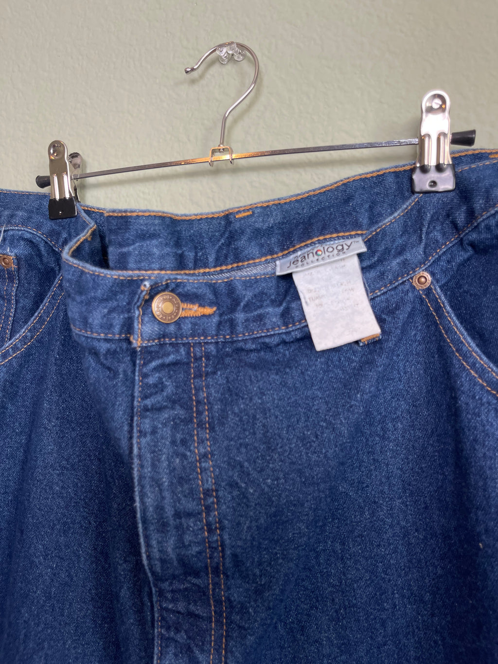 Vintage Dark Wash Long "Mom" Style Denim sz 20-22
