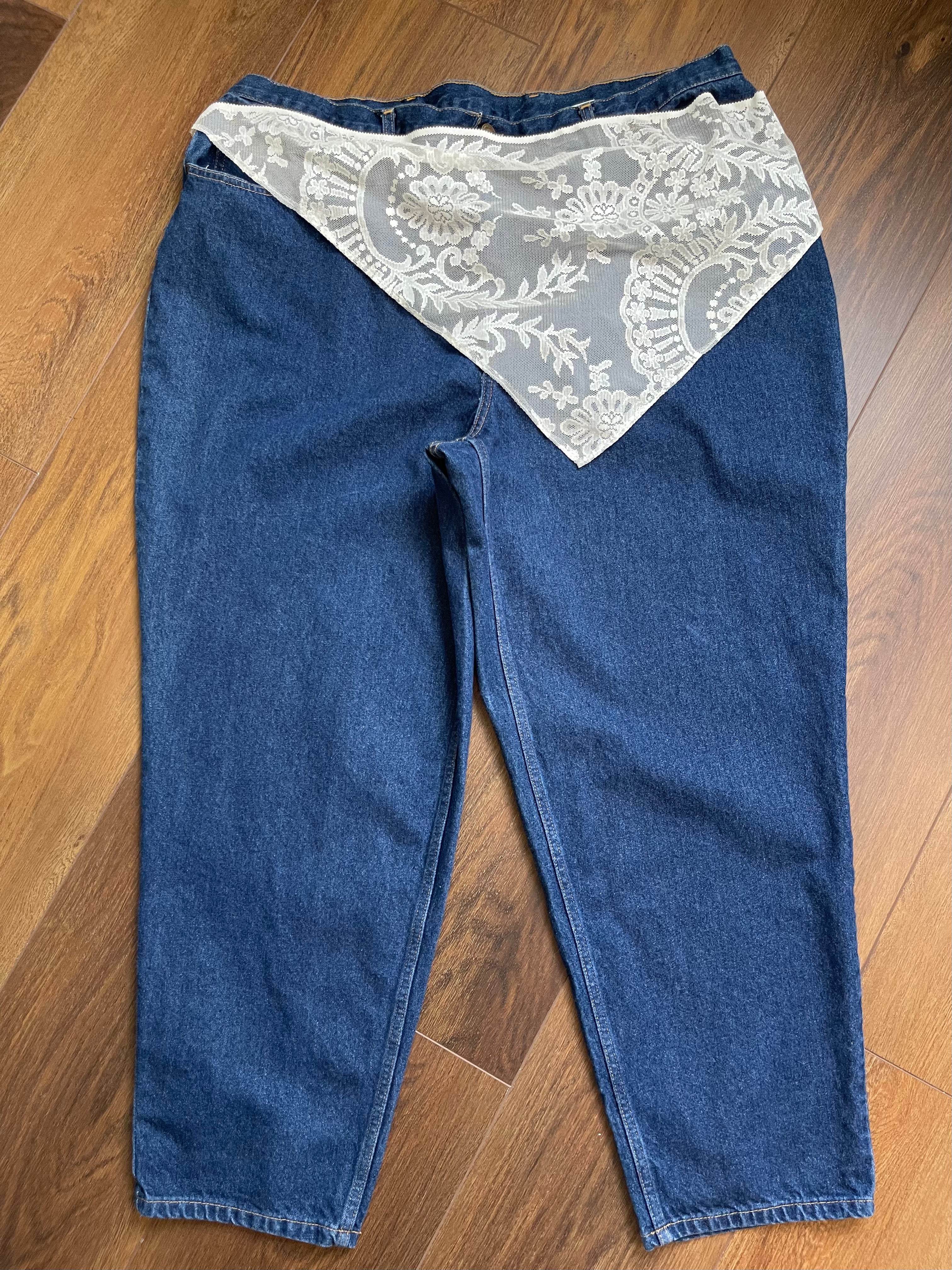 Vintage Dark Wash Long "Mom" Style Denim sz 20-22