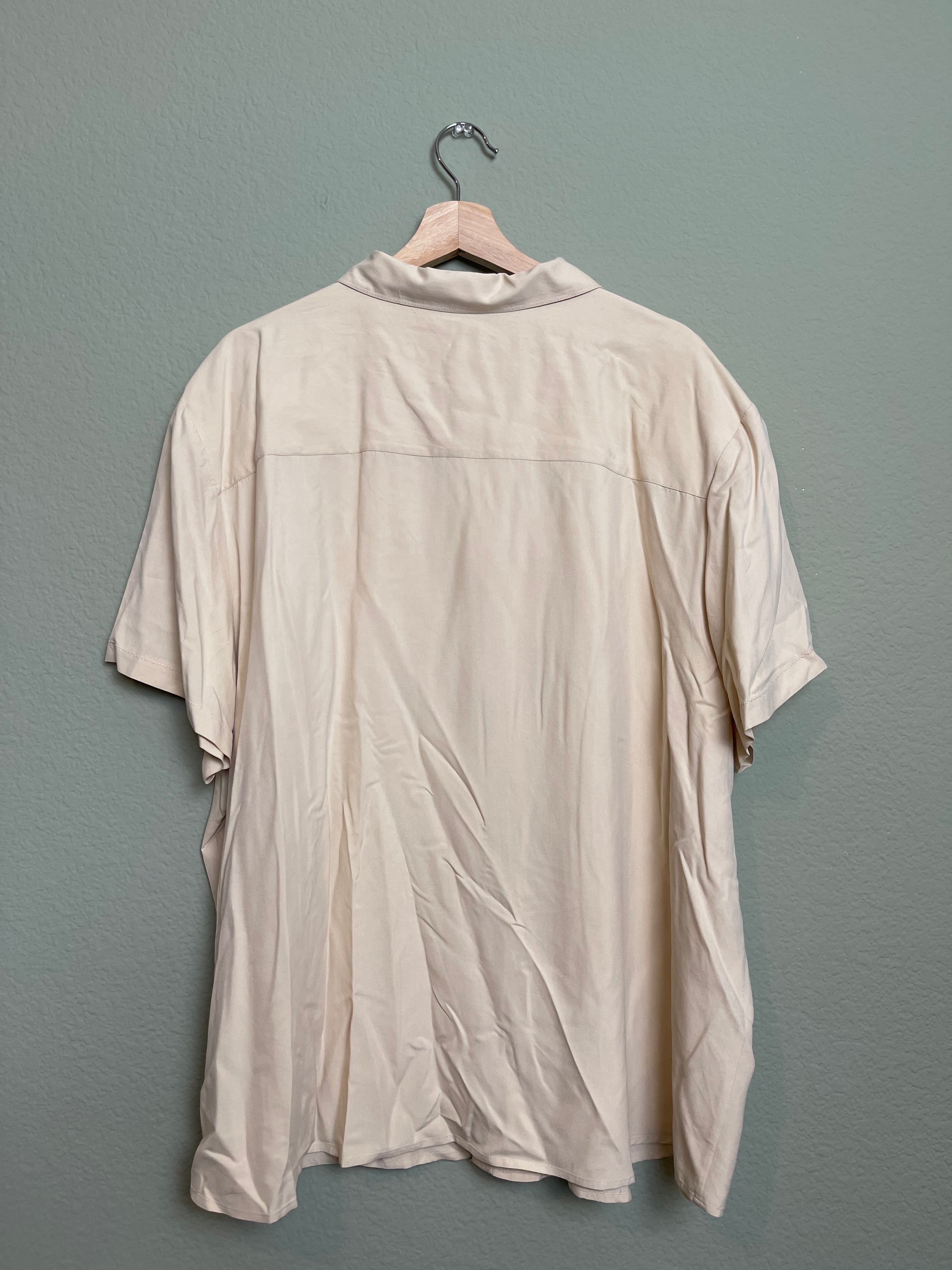 Vintage Silk Button Front Blouse sz 3x