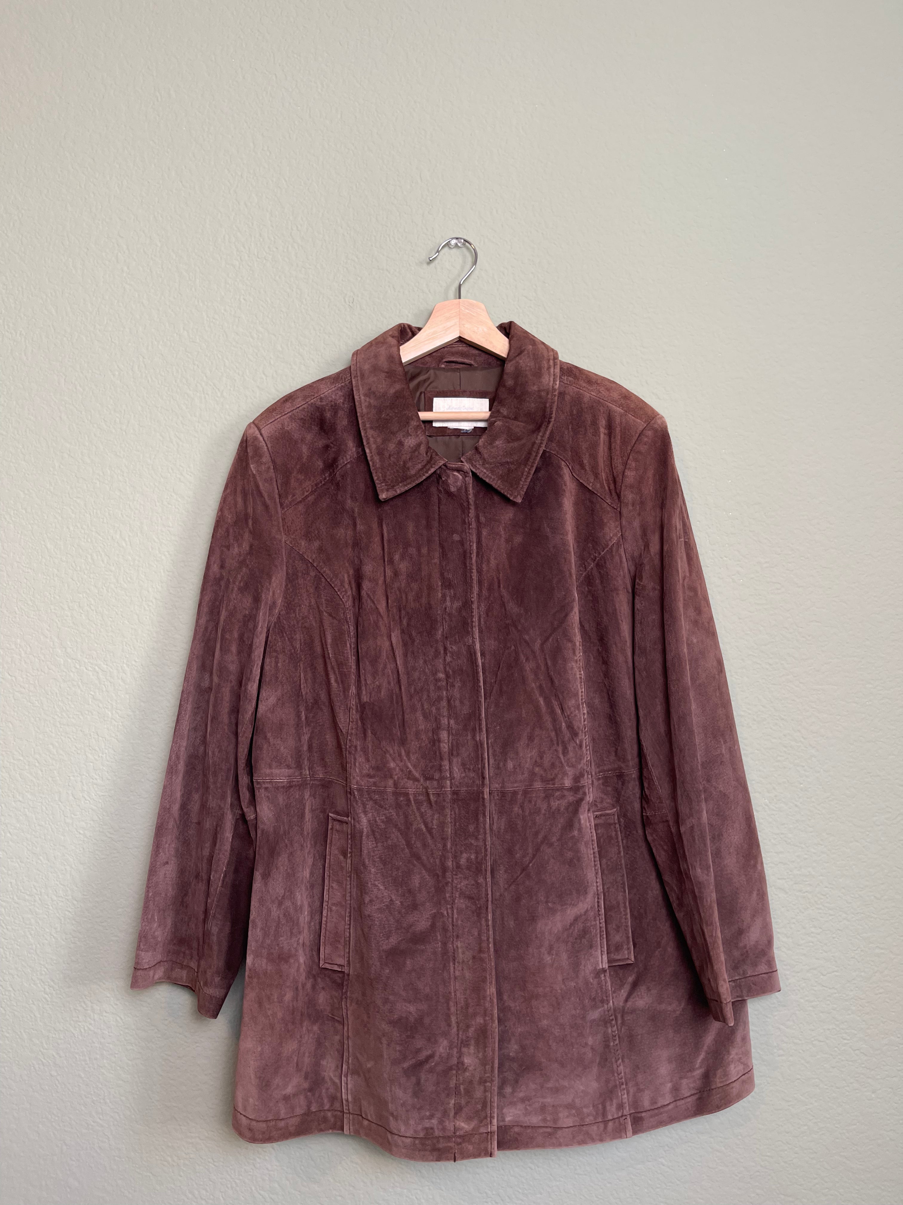 Vintage Cherokee Brown Suede Leather Jacket sz 1x