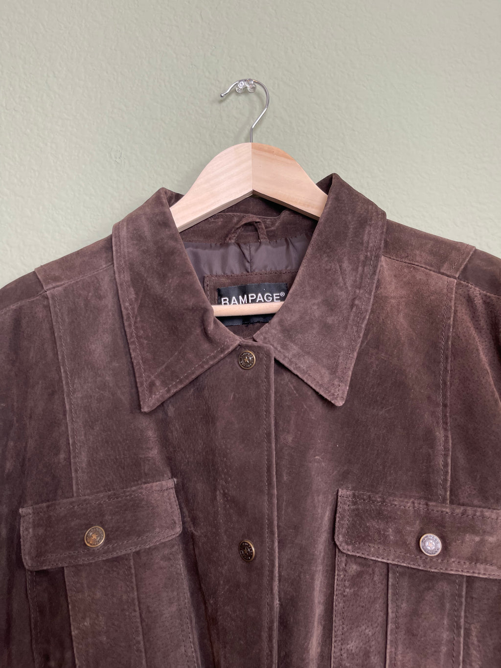 Vintage Chocolate Brown Suede Leather Jacket sz xl-2x