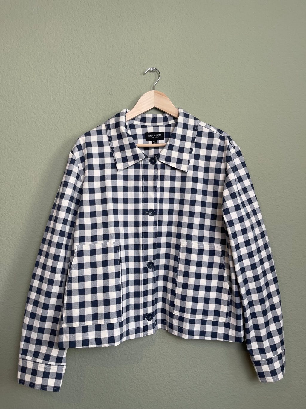 Isaac Mizrahi Gingham Jacket sz xxl
