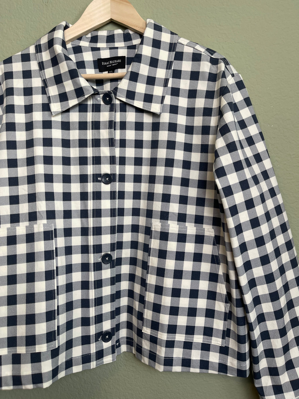 Isaac Mizrahi Gingham Jacket sz xxl