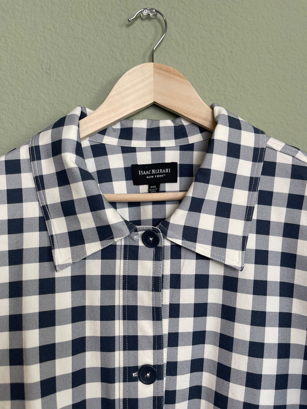 Isaac Mizrahi Gingham Jacket sz xxl