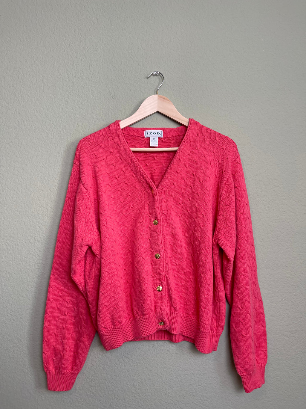 Vintage Crop Cotton Button Front Cardigan sz xl