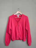 Vintage Crop Cotton Button Front Cardigan sz xl
