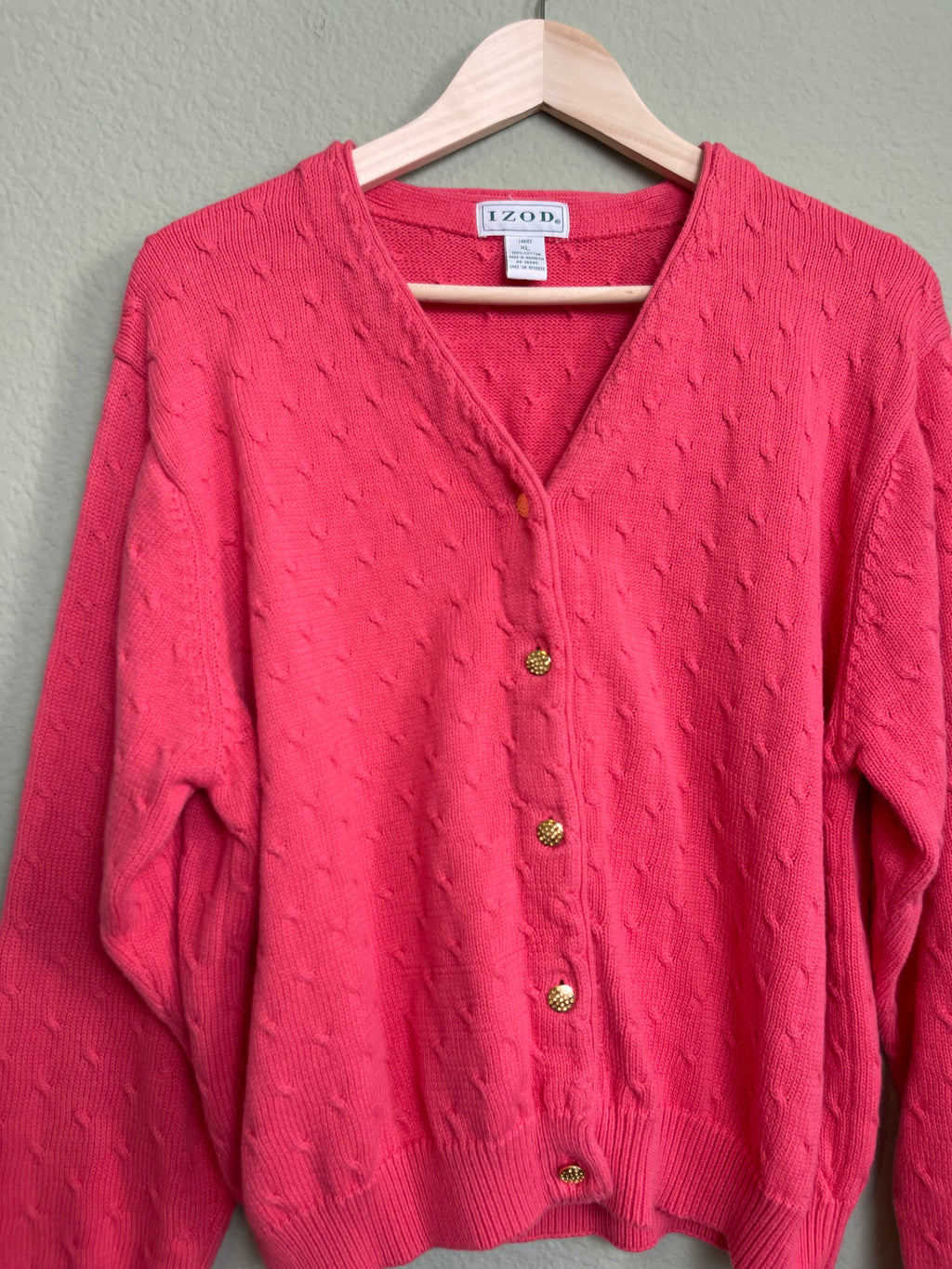 Vintage Crop Cotton Button Front Cardigan sz xl