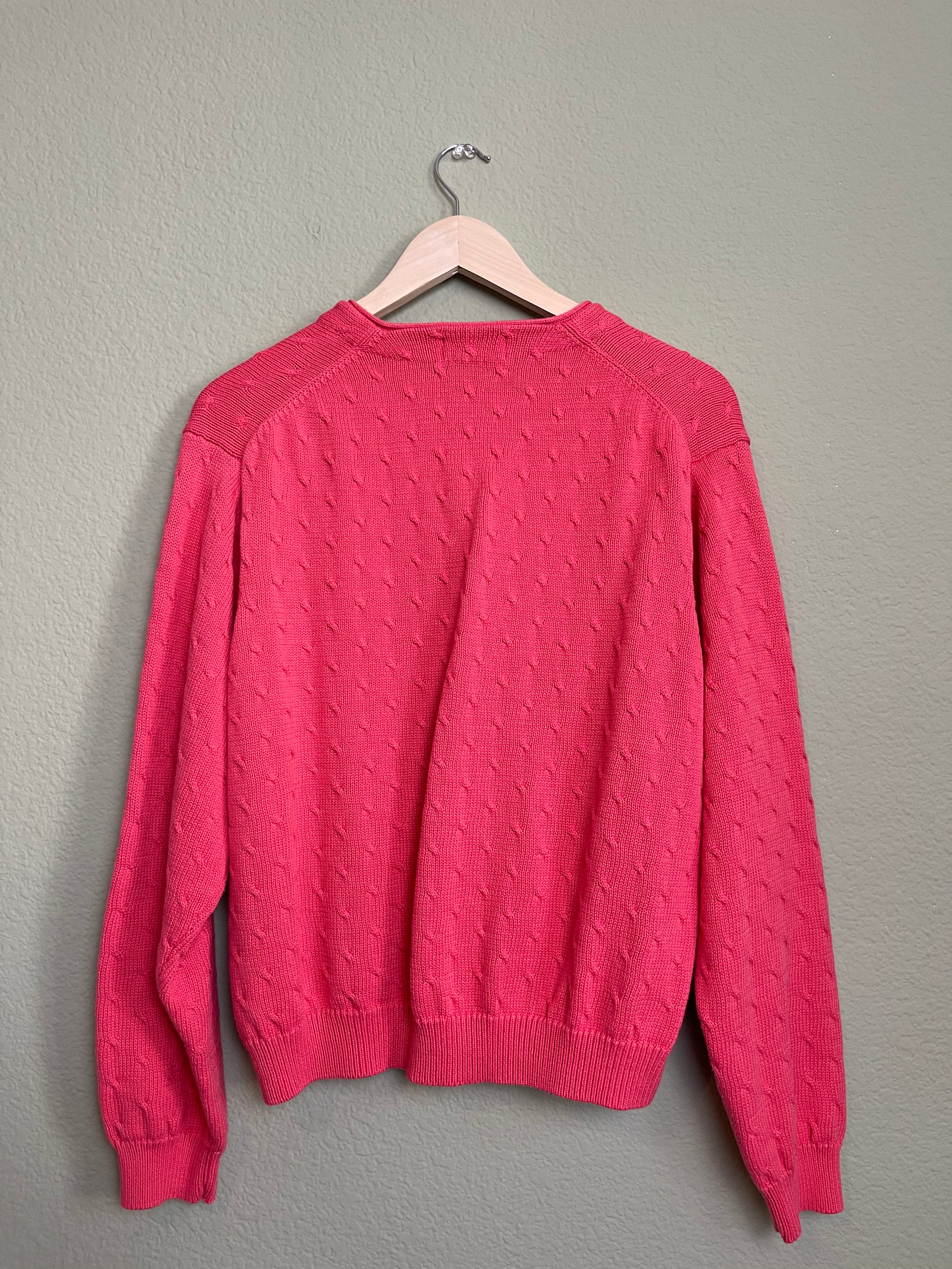 Vintage Crop Cotton Button Front Cardigan sz xl