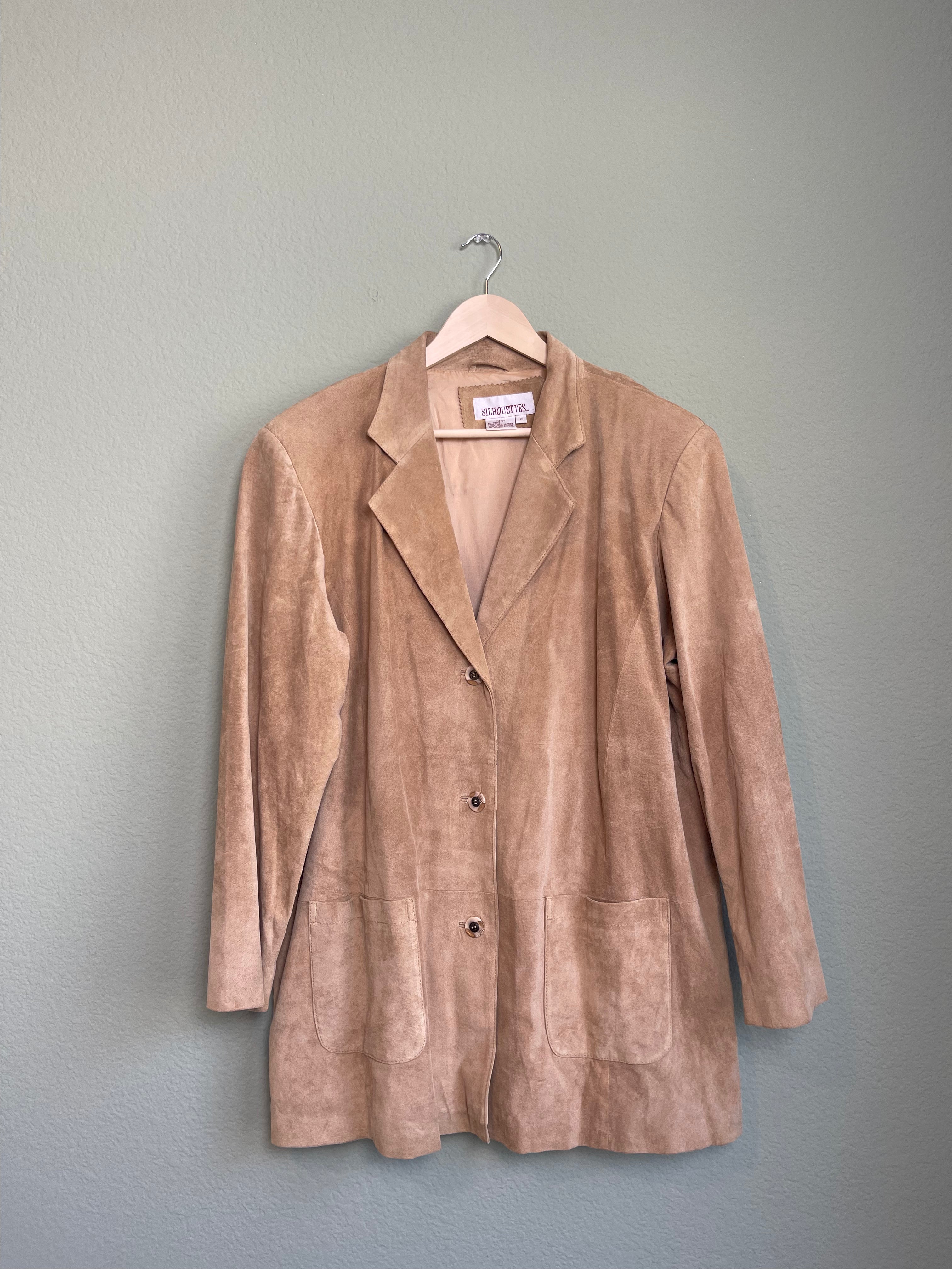 Vintage Light Tan Leather Jacket sz xl-2x