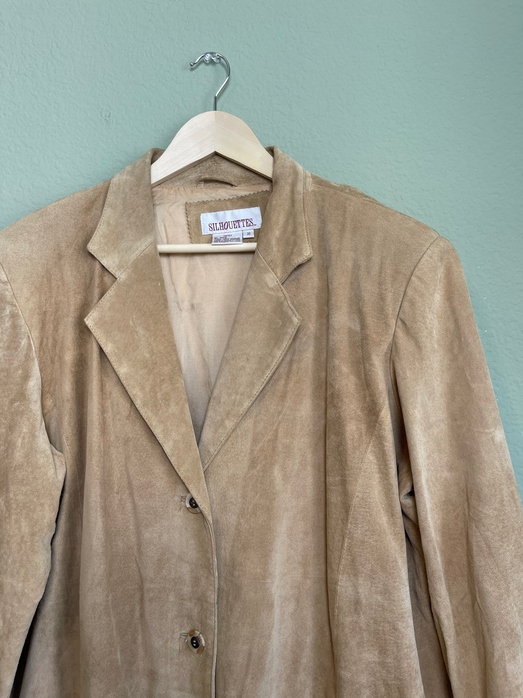 Vintage Light Tan Leather Jacket sz xl-2x