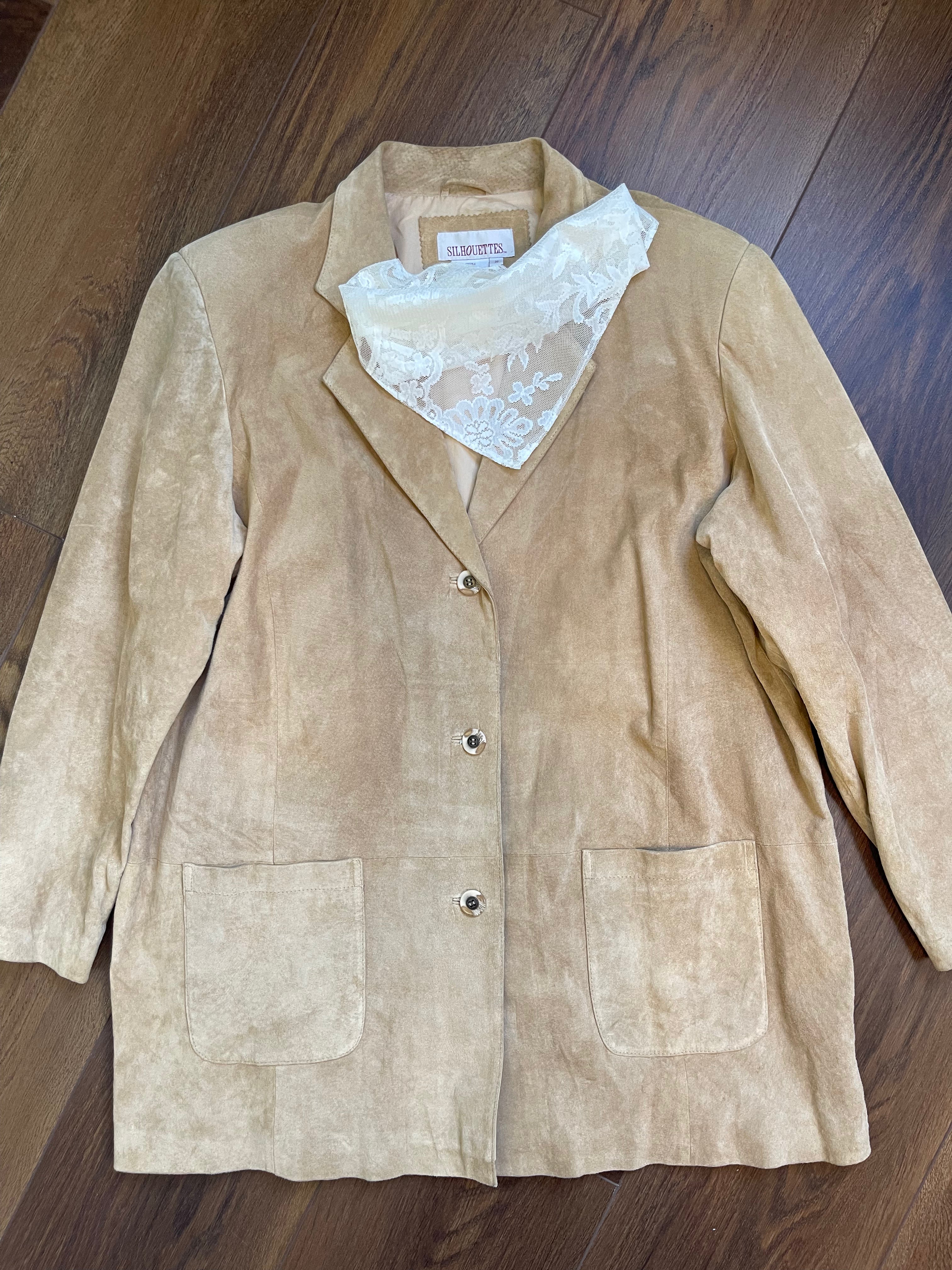 Vintage Light Tan Leather Jacket sz xl-2x