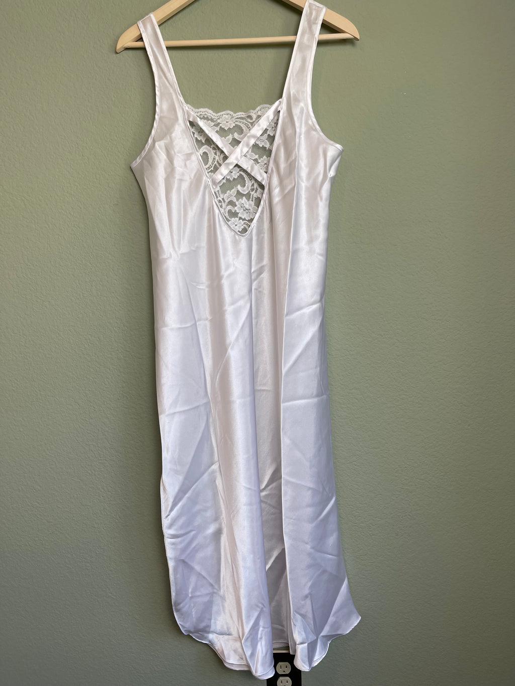 Vintage Satin Maxi Slip Dress sz L