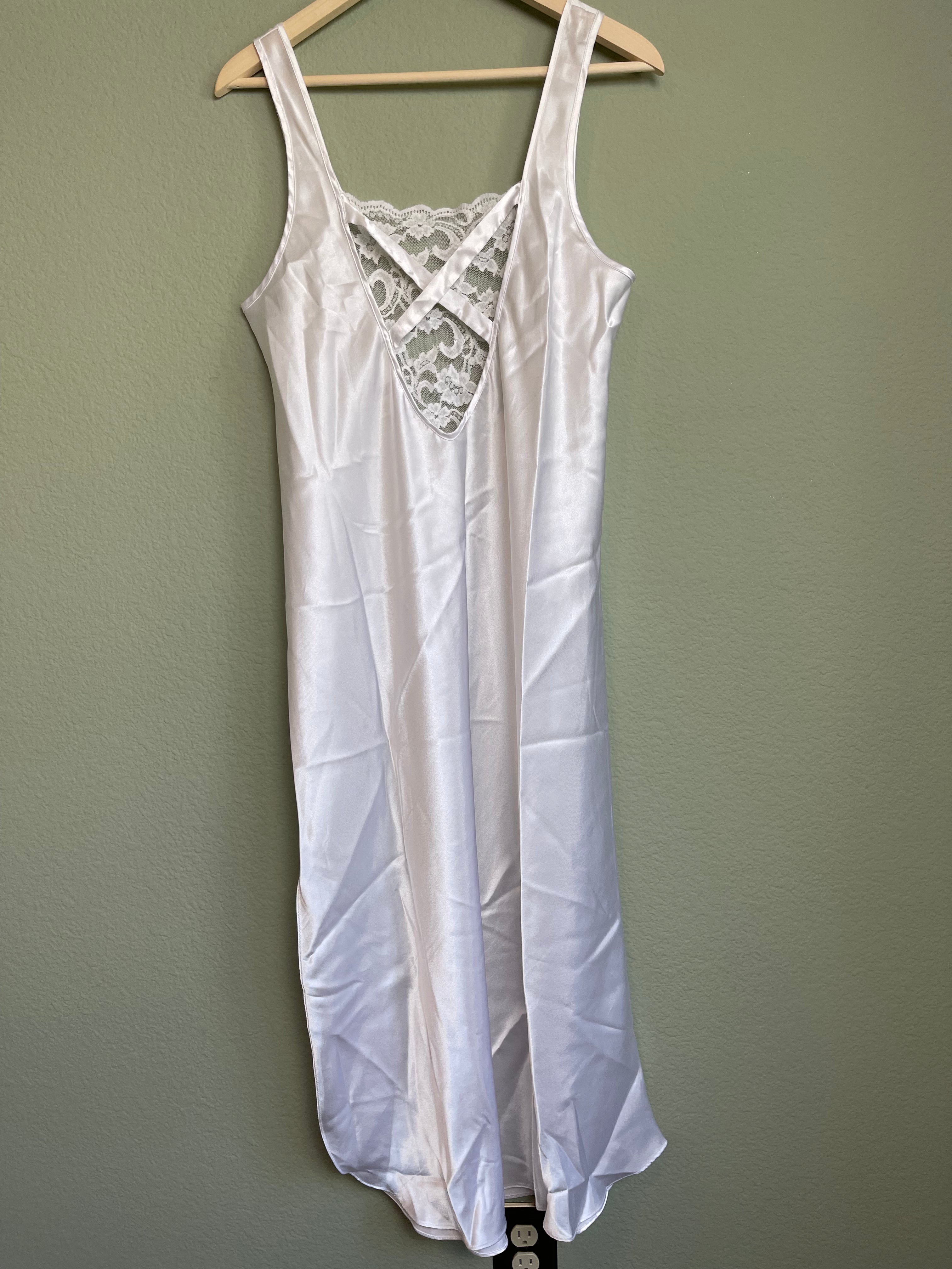 Vintage Satin Maxi Slip Dress sz L
