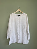 Linen Tunic Button Down Blouse sz 1x