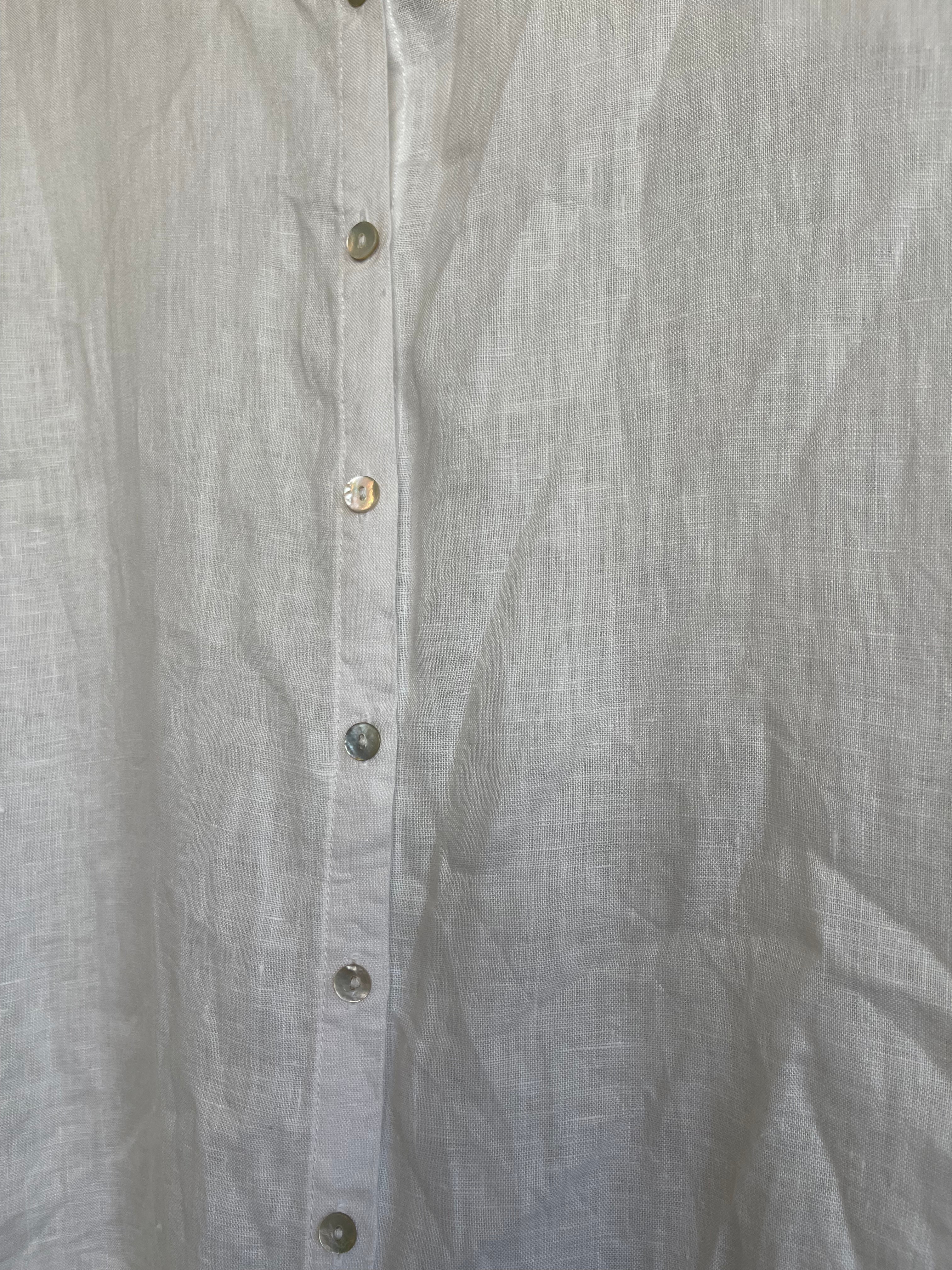 Linen Tunic Button Down Blouse sz 1x