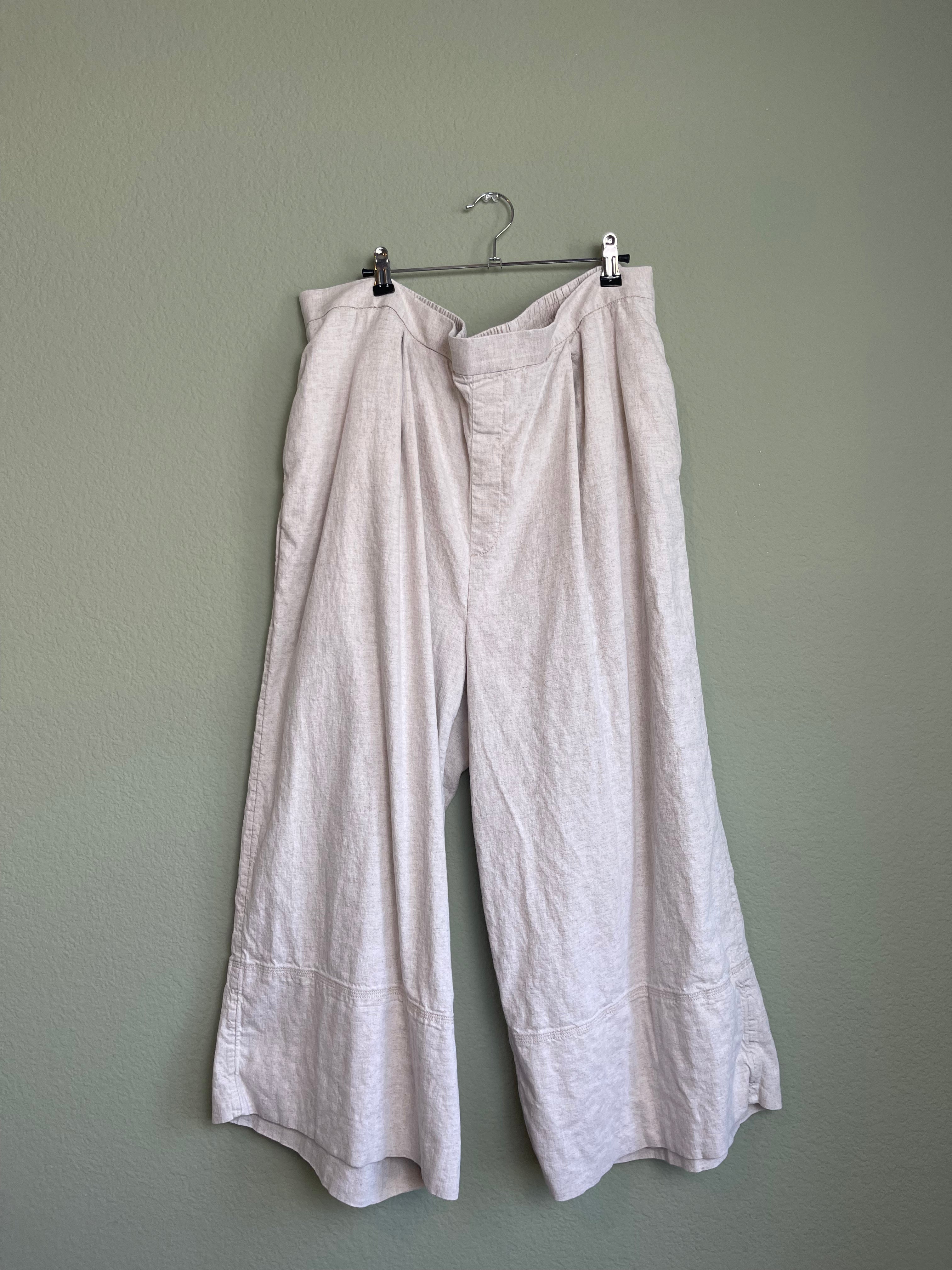 Banana Republic Wide Leg Linen Blend Pant sz xxl