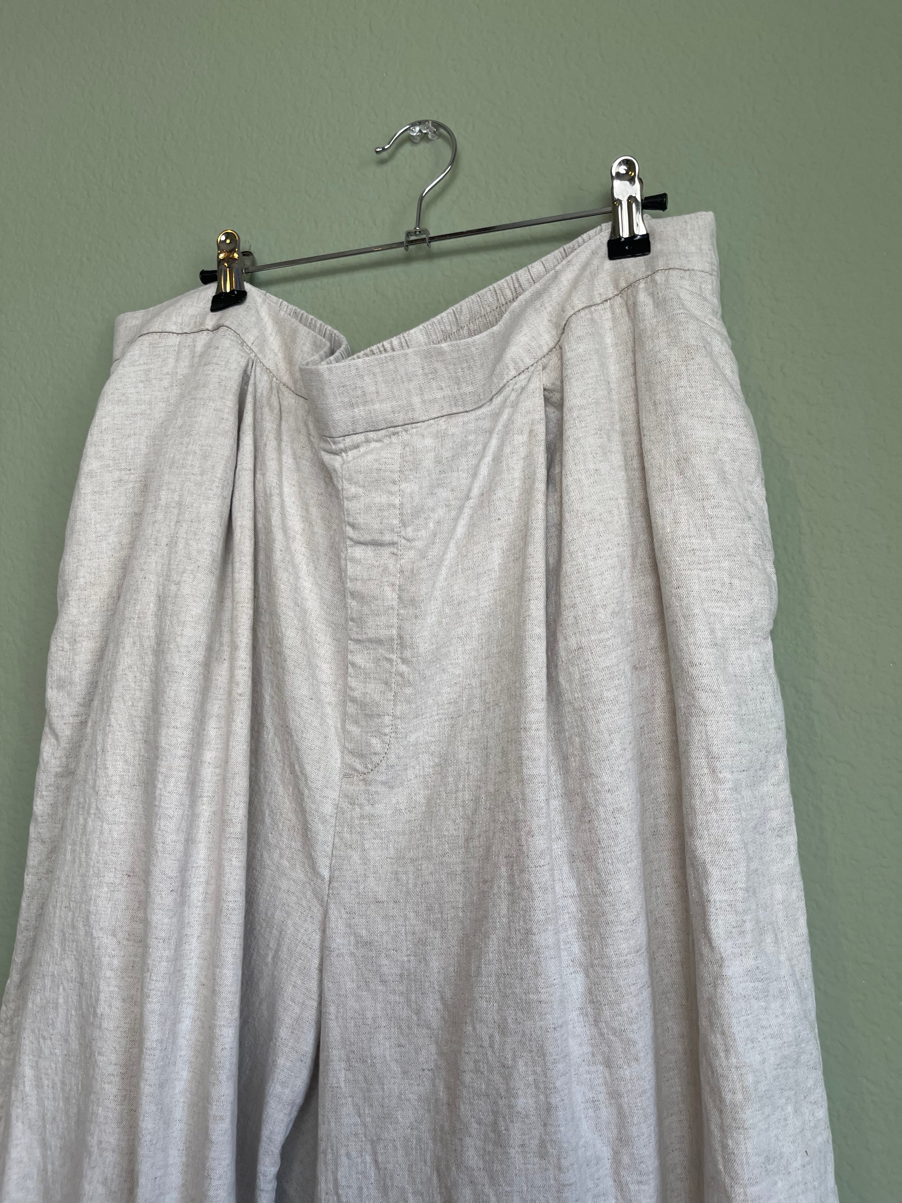Banana Republic Wide Leg Linen Blend Pant sz xxl